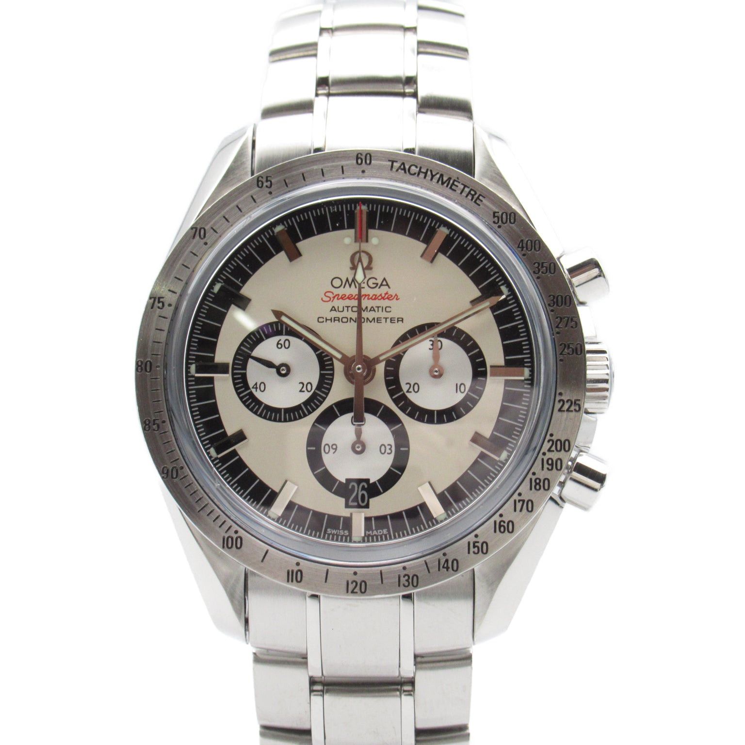 Omega Omega Speedmaster Legend Schumacher Mens Watch Automatic Winding Stainless Steel Ivory Size ONE SIZE - 1 Thumbnail