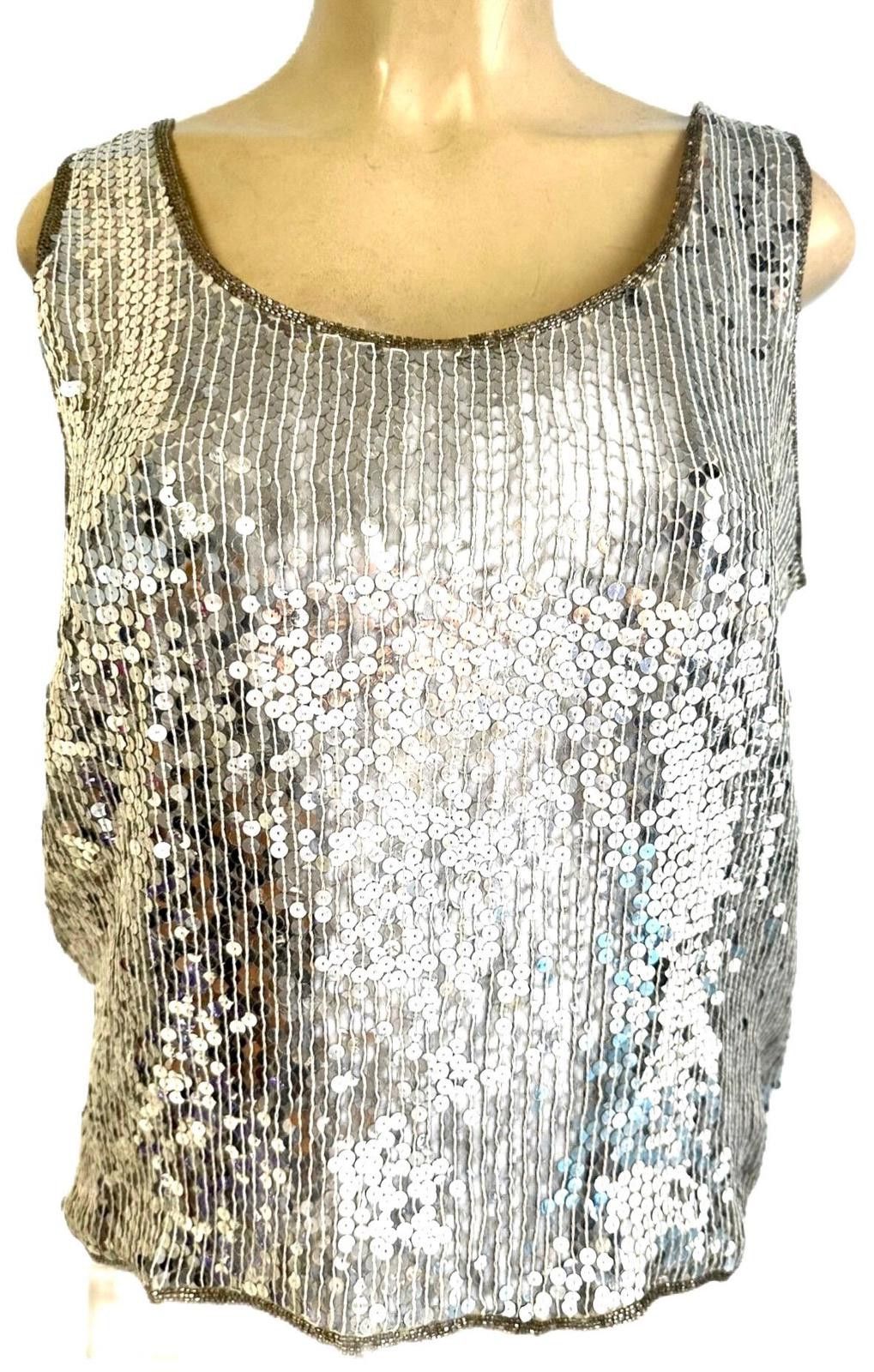 Other Sequin Top Silver size 10 Size L / US 10 / IT 46 - 1 Preview
