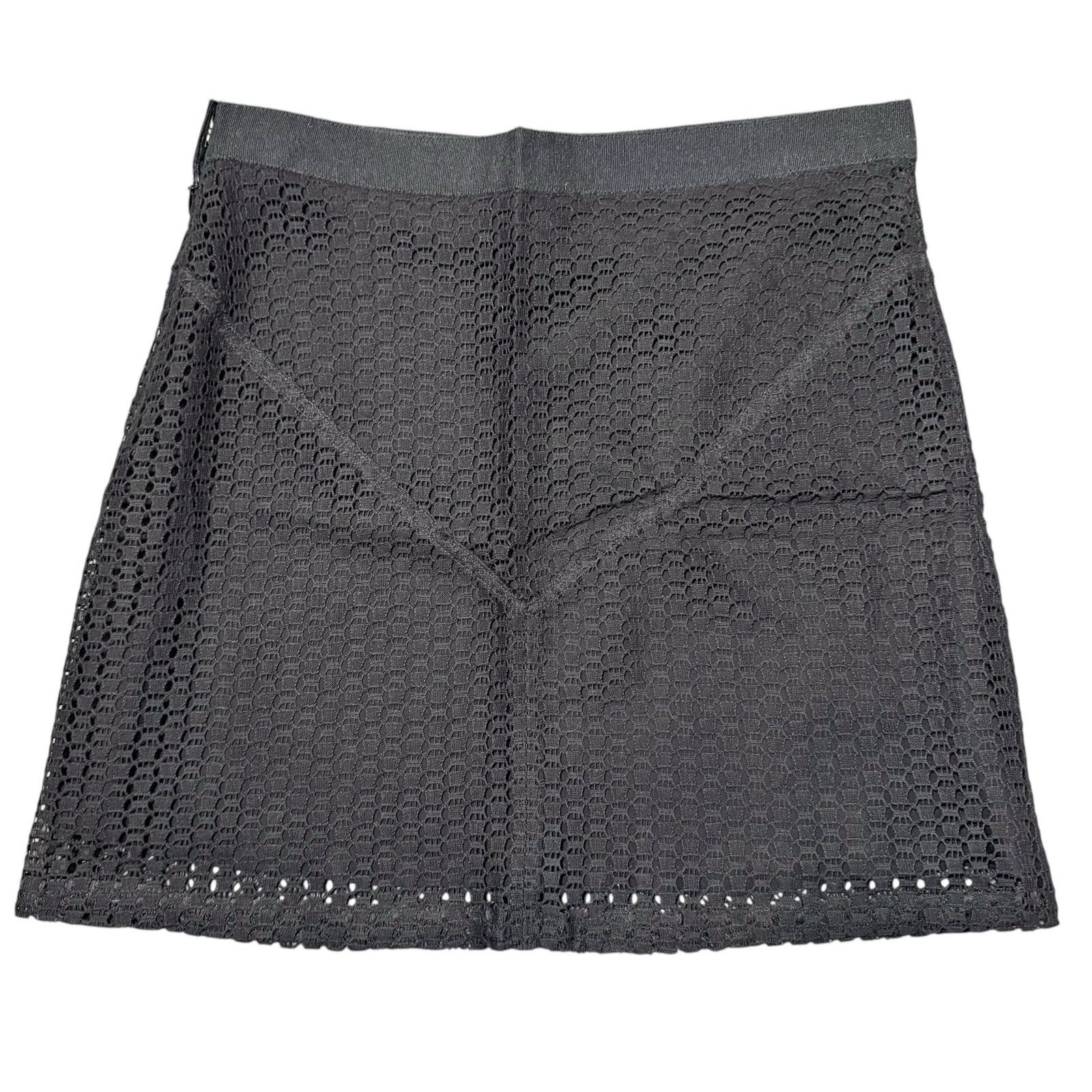 Other Wes Gordon Mini Skirt Black Lace Crochet Overlay - Size 4 Size 27" / US 4 / IT 40 - 1 Thumbnail