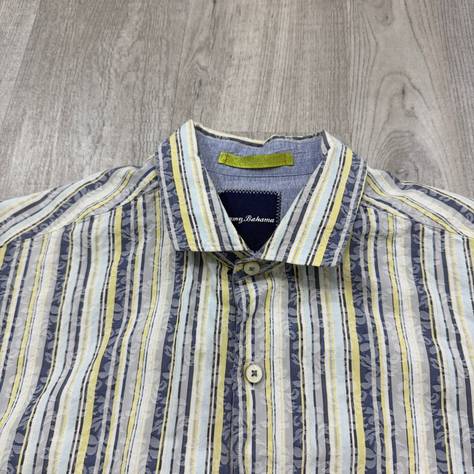 Tommy Bahama Tommy Bahama Button Shirt Men's Medium Striped Long Sleeve Size US M / EU 48-50 / 2 - 3 Thumbnail