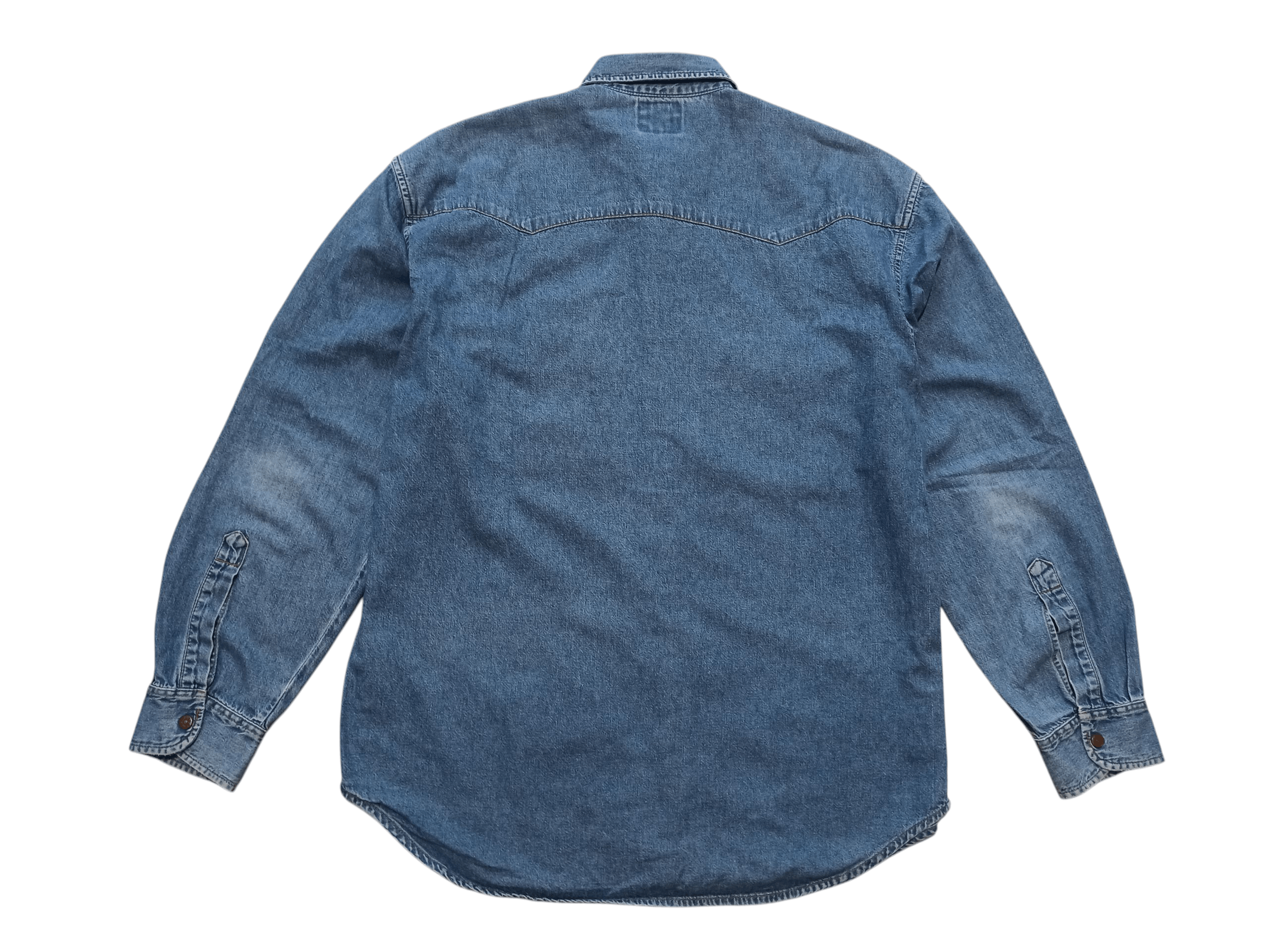Levi's RARE Levi's x Yamaha 90s Promo Orange Tab Denim Shirt Size US L / EU 52-54 / 3 - 8 Thumbnail