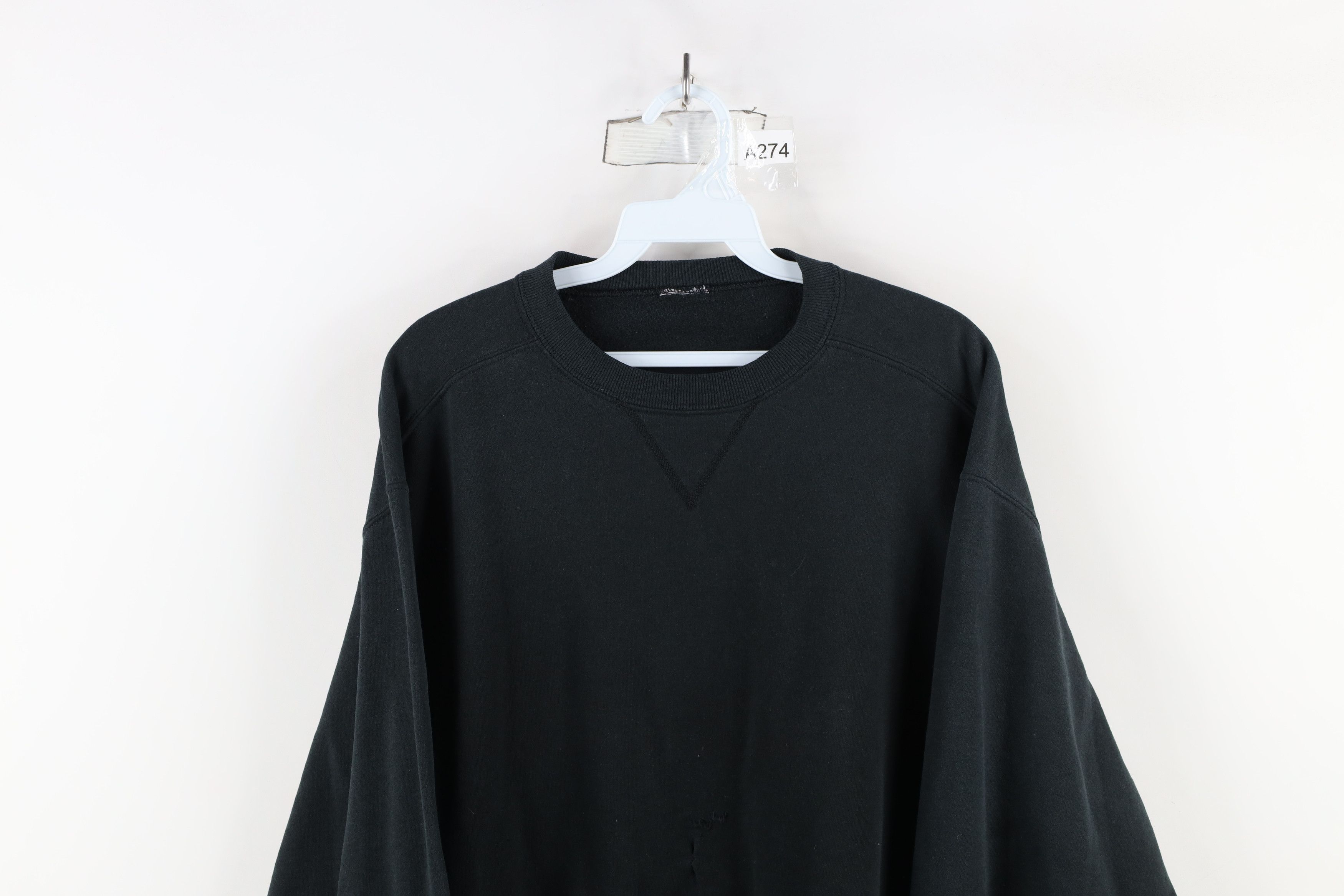 Vintage Vintage 90s Streetwear Boxy Fit Crewneck Sweatshirt Black Size US M / EU 48-50 / 2 - 2 Thumbnail