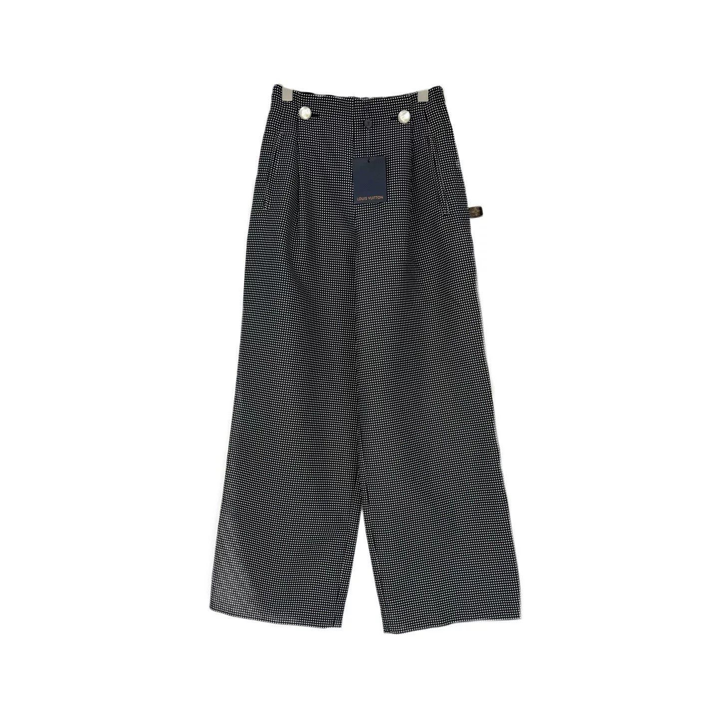 Louis Vuitton LV Black White Check Button Trousers Size US 36 / EU 52 - 1 Thumbnail