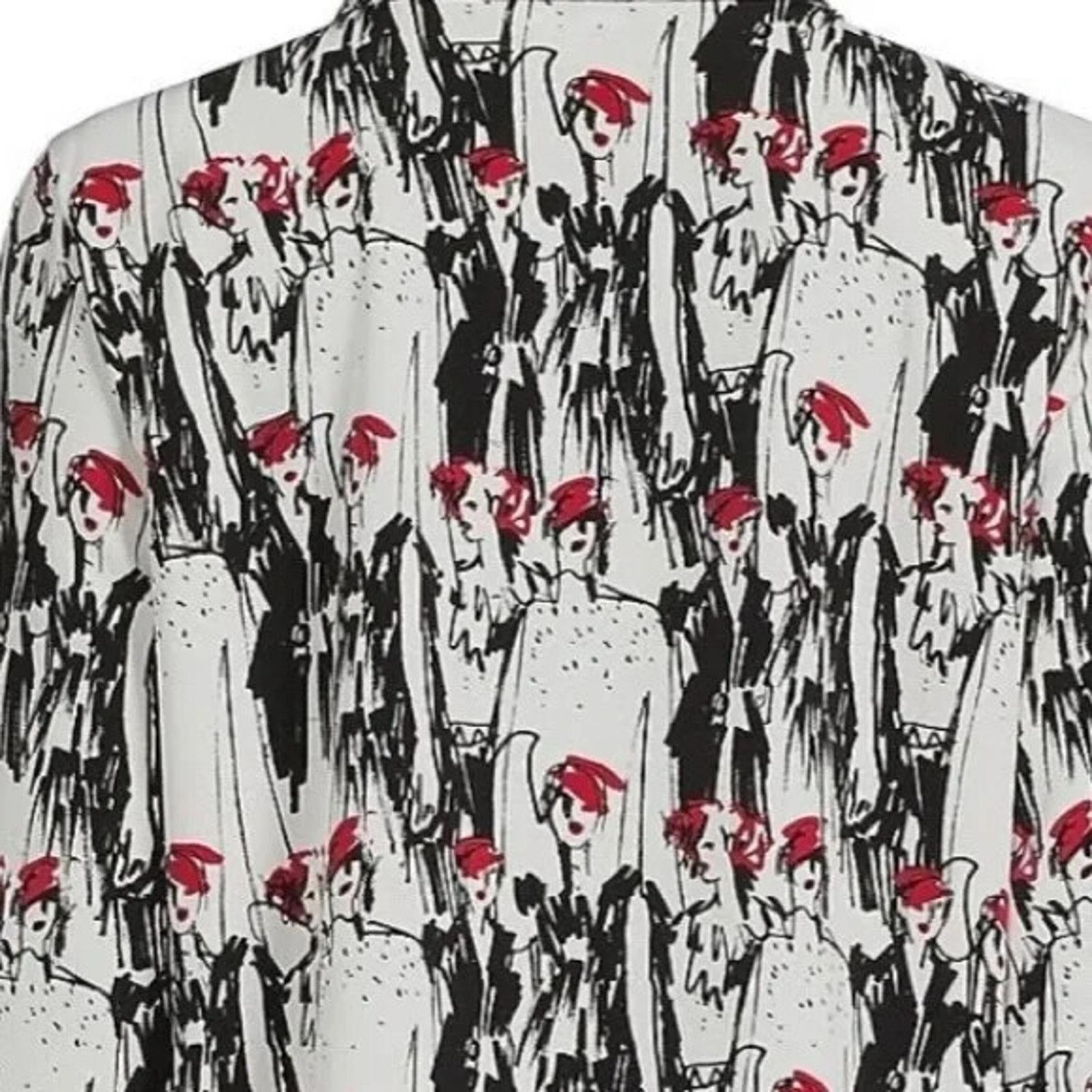 Karl Lagerfeld KARL LAGERFELD PARIS GIRLS SKETCH PRINT BUTTON UP BLOUSE Size XXL / US 16-18 / IT 52-54 - 4 Thumbnail