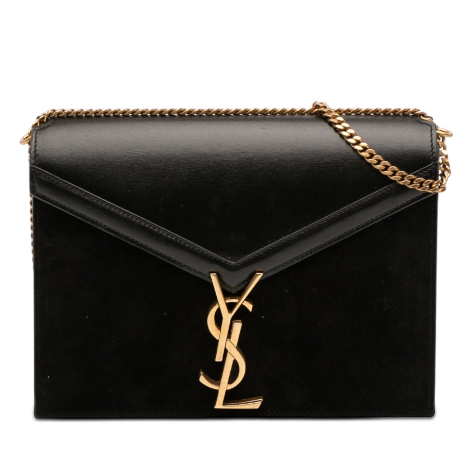 Saint Laurent Paris Suede and Calfskin Monogram Cassandra Clasp Bag Size ONE SIZE - 1 Thumbnail