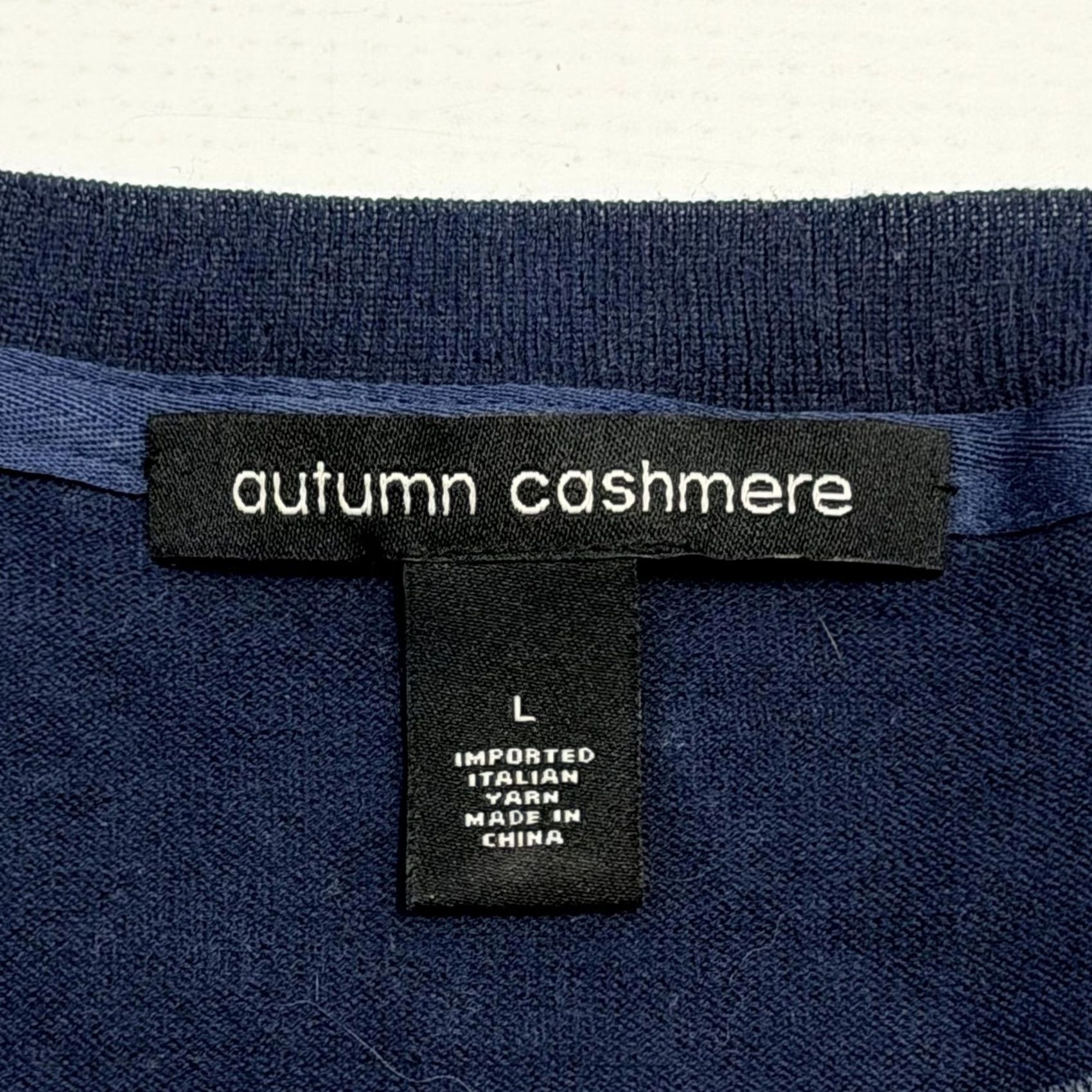 Autumn Cashmere Autumn Cashmere Sweater Mens Large Blue Cotton Cashmere Crewneck Lightweight Size US L / EU 52-54 / 3 - 6 Thumbnail
