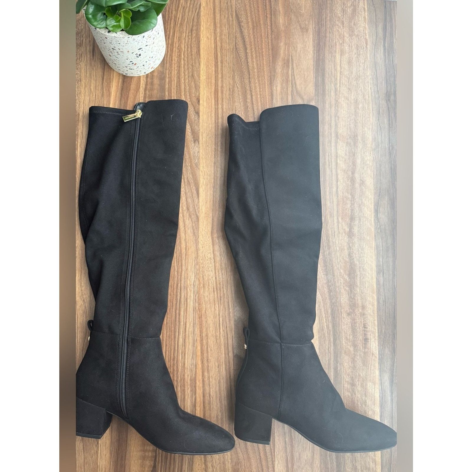 Michael Kors MICHAEL Michael Kors Braden Black Suede Over-the-Knee Boots Size US 7 / IT 37 - 3 Thumbnail