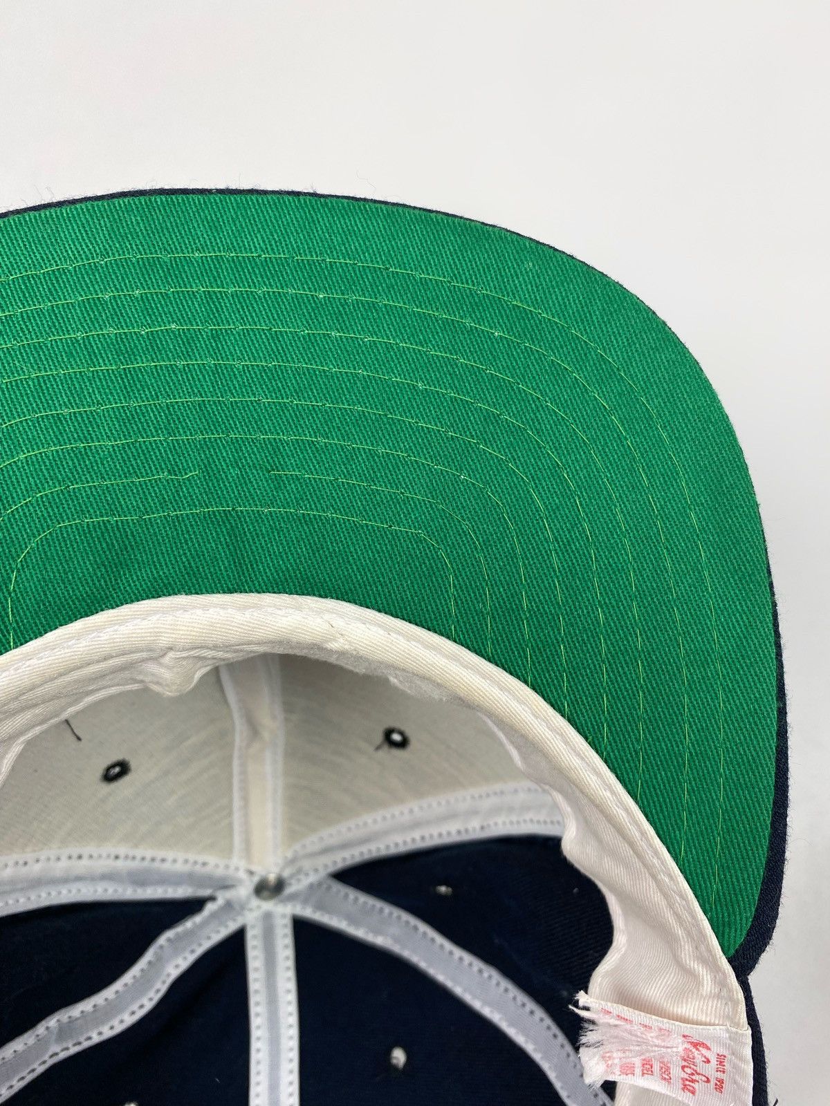 New Era 80s 90s Vintage New Era Dupont Visor Navy Blank Snapback Hat Size ONE SIZE - 6 Thumbnail