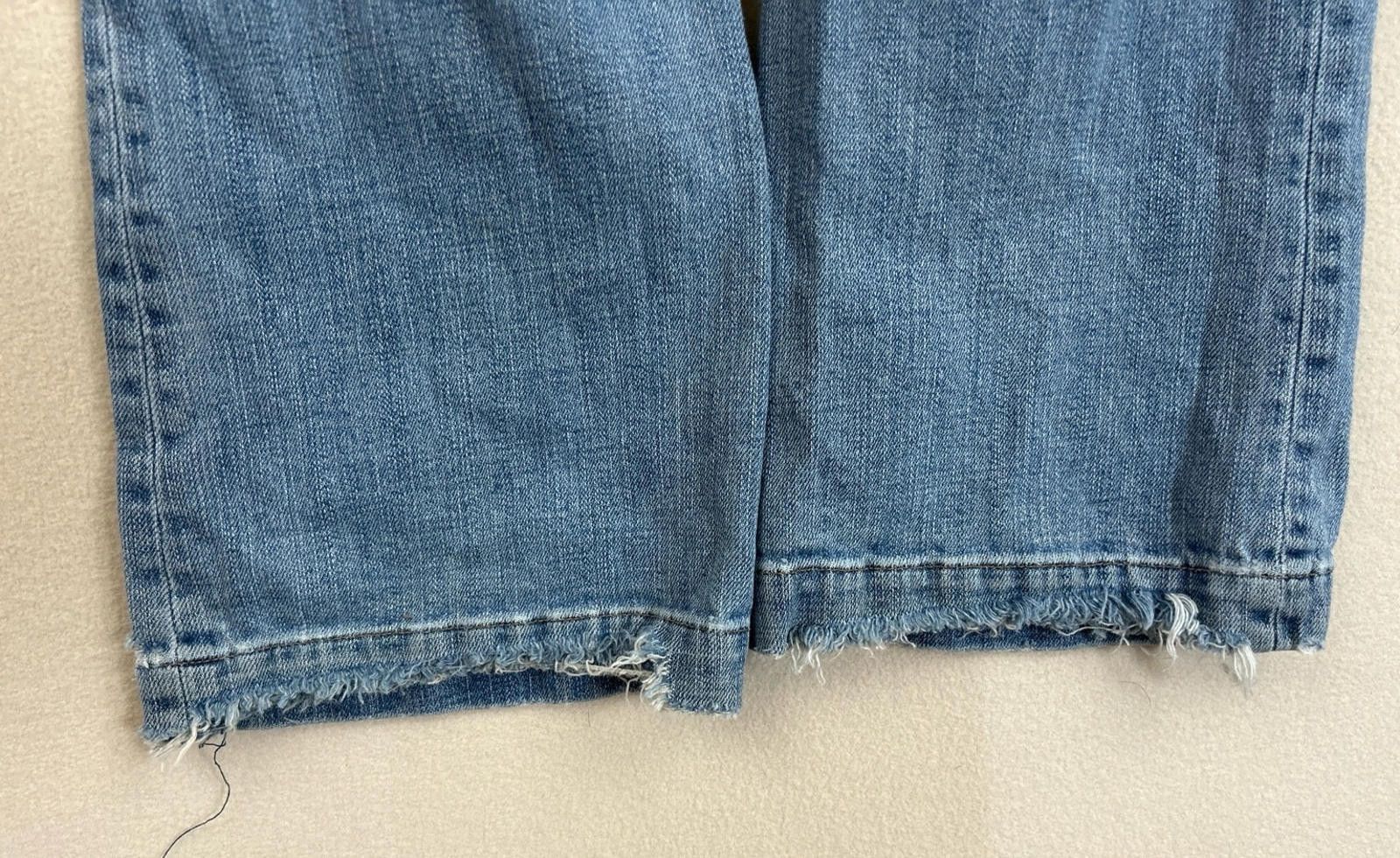 Gap GAP Y2K Long Lean Jeans Sz2L Boot Cut Distressed Frayed Hem Size 29" - 3 Thumbnail