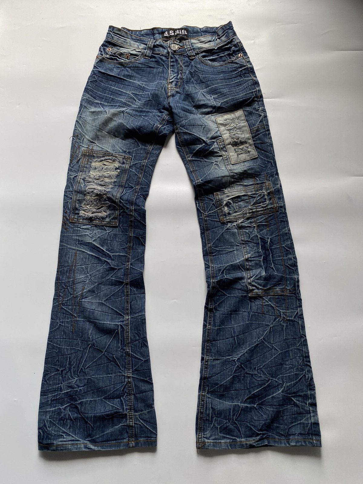 If Six Was Nine × Japanese Brand × Le Grande Bleu (L.G.B.) Flared distressed A.5 jeans japanese brand style Size US 28 / EU 44 - 1 Thumbnail