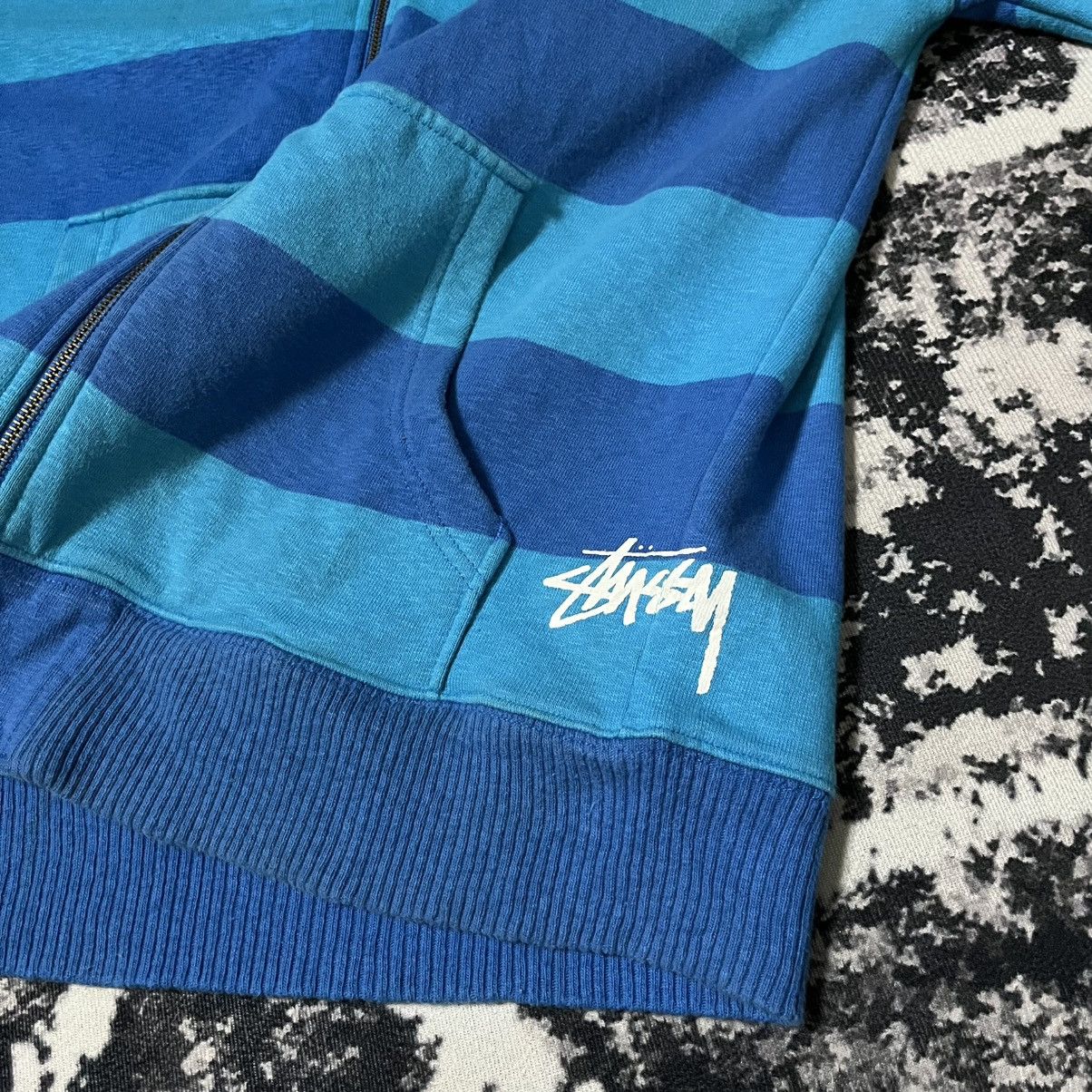 Stussy a26 Stussy Stripe Zipper Hoodie Size US L / EU 52-54 / 3 - 9 Thumbnail