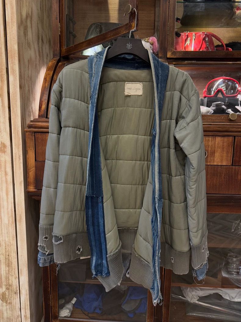 Greg Lauren unique quilted army fabric down jacket-dmc Size US S / EU 44-46 / 1 - 1 Thumbnail