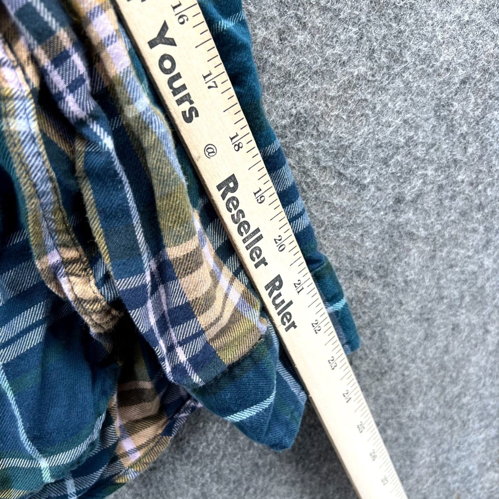 Vintage LL Bean Womens Plus Shirt Plaid Blue Yellow Button-Up - Size 1X - Vintage Size XL / US 12-14 / IT 48-50 - 6 Thumbnail