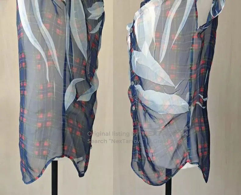 Yohji Yamamoto Yohji Yamamoto Y's Plaid Sheer Short-Sleeve Shirt Size US M / EU 48-50 / 2 - 7 Thumbnail