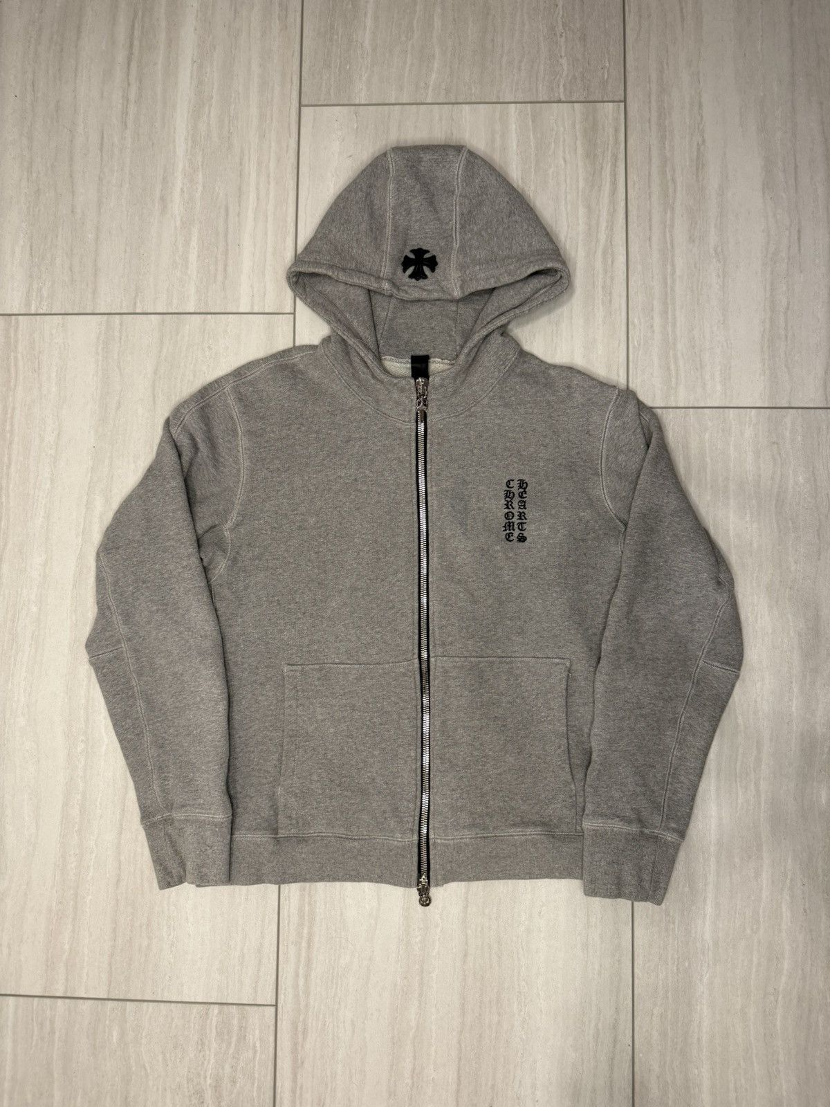 Chrome Hearts Chrome Hearts GRP Y NOT Leather Patchwork Zip-Up