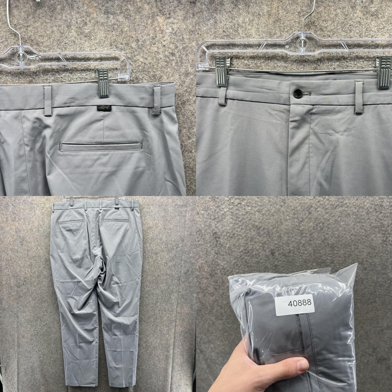 Vintage Greg Norman Pants Mens 38x32 Gray Stretch Golf Trousers Lightweight Casual Shirt? Size US 38 / EU 54 - 8 Thumbnail