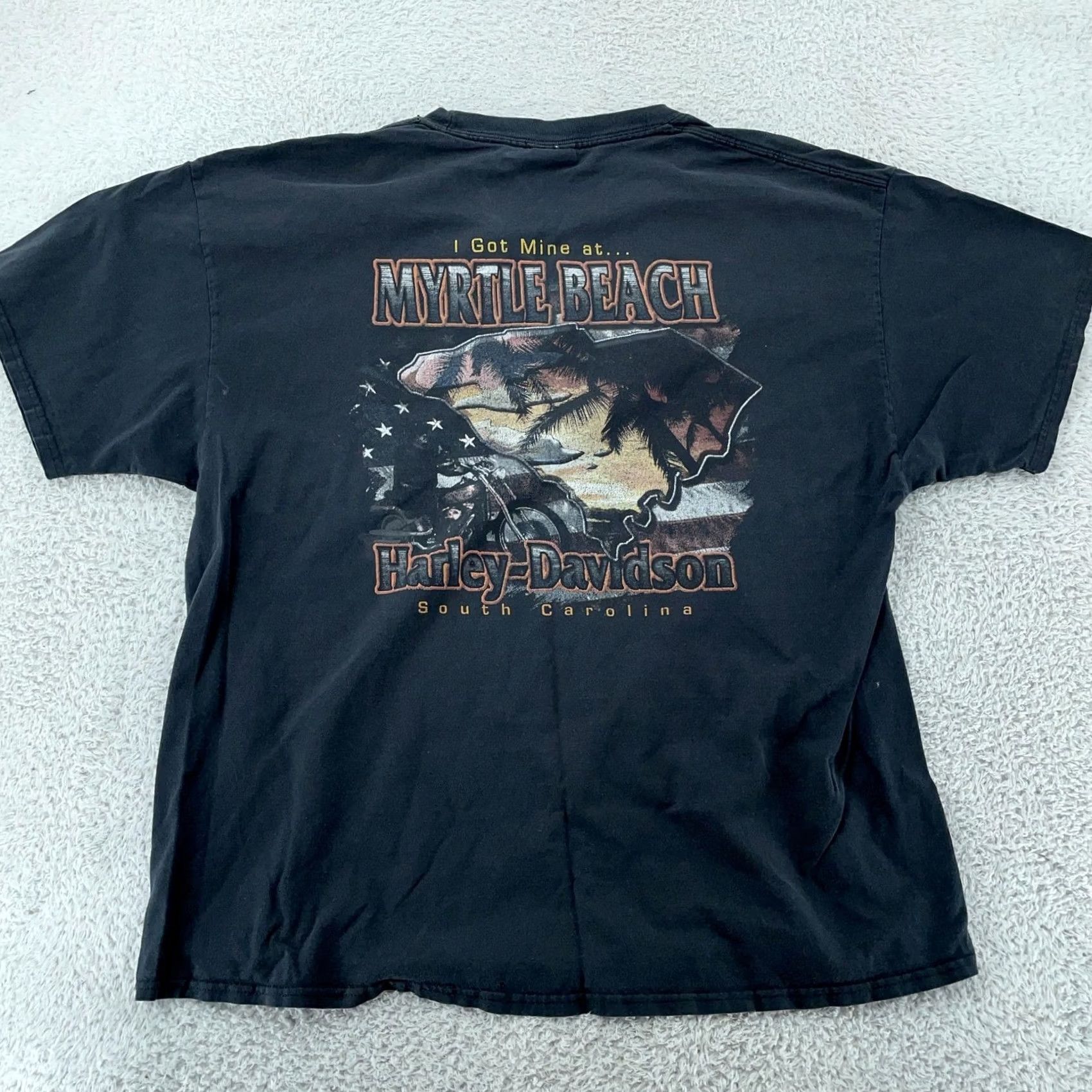 Harley Davidson Harley-Davidson T-Shirt XL Black Myrtle Beach South Carolina Motorcycle Biker Size US XL / EU 56 / 4 - 3 Thumbnail