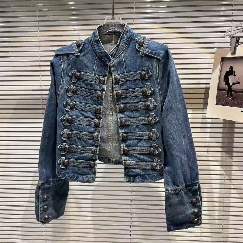 Japanese Brand Punk Style Denim Short Jacket Size S / US 4 / IT 40 - 1 Thumbnail