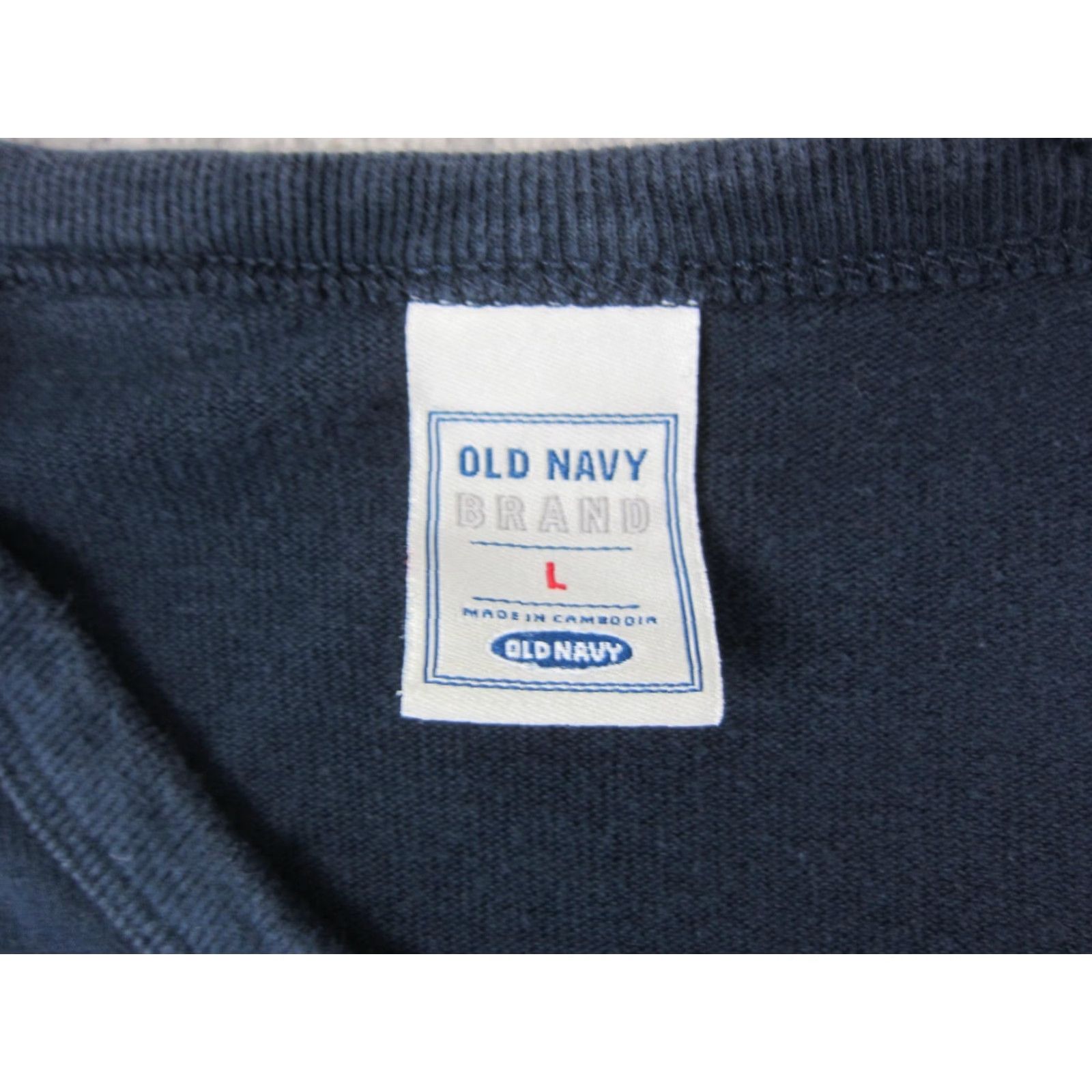 Old Navy Old Navy Shirt Mens L Blue Embroidered 90s Vintage Knit Cotton Long Sleeve T-Shirt Size US L / EU 52-54 / 3 - 3 Thumbnail