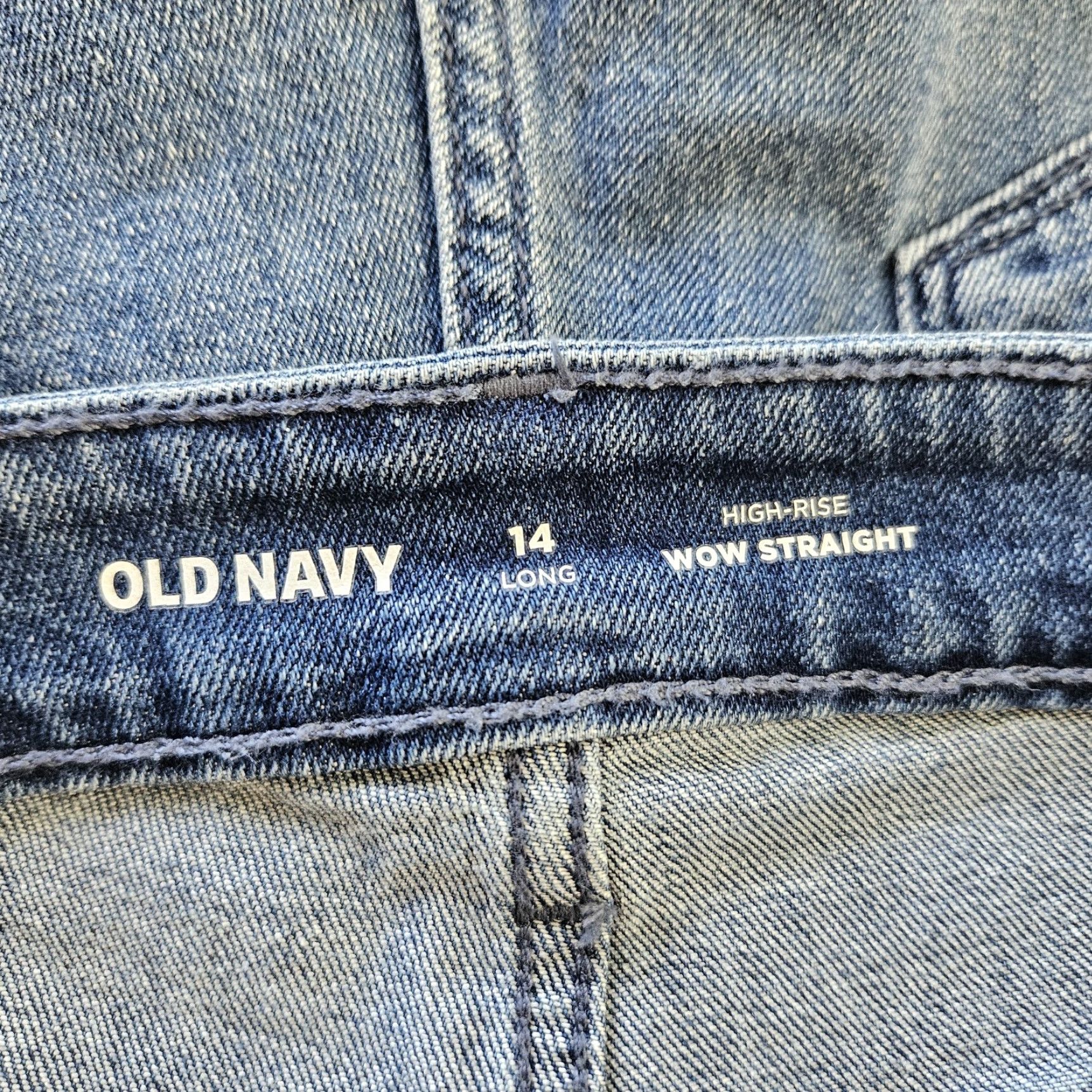 Old Navy Old Navy Womens High Rise Wow Straight Jeans Sz 14 Long Blue Size 36" / US 14 / IT 50 - 7 Thumbnail