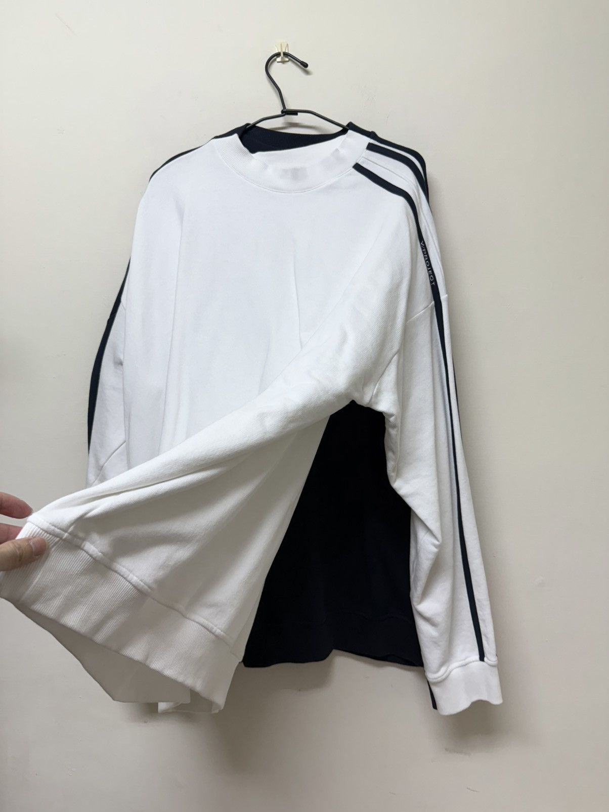 Y/Project Y/Project White and Navy Double Layer Sweatshirt Size US M / EU 48-50 / 2 - 4 Thumbnail