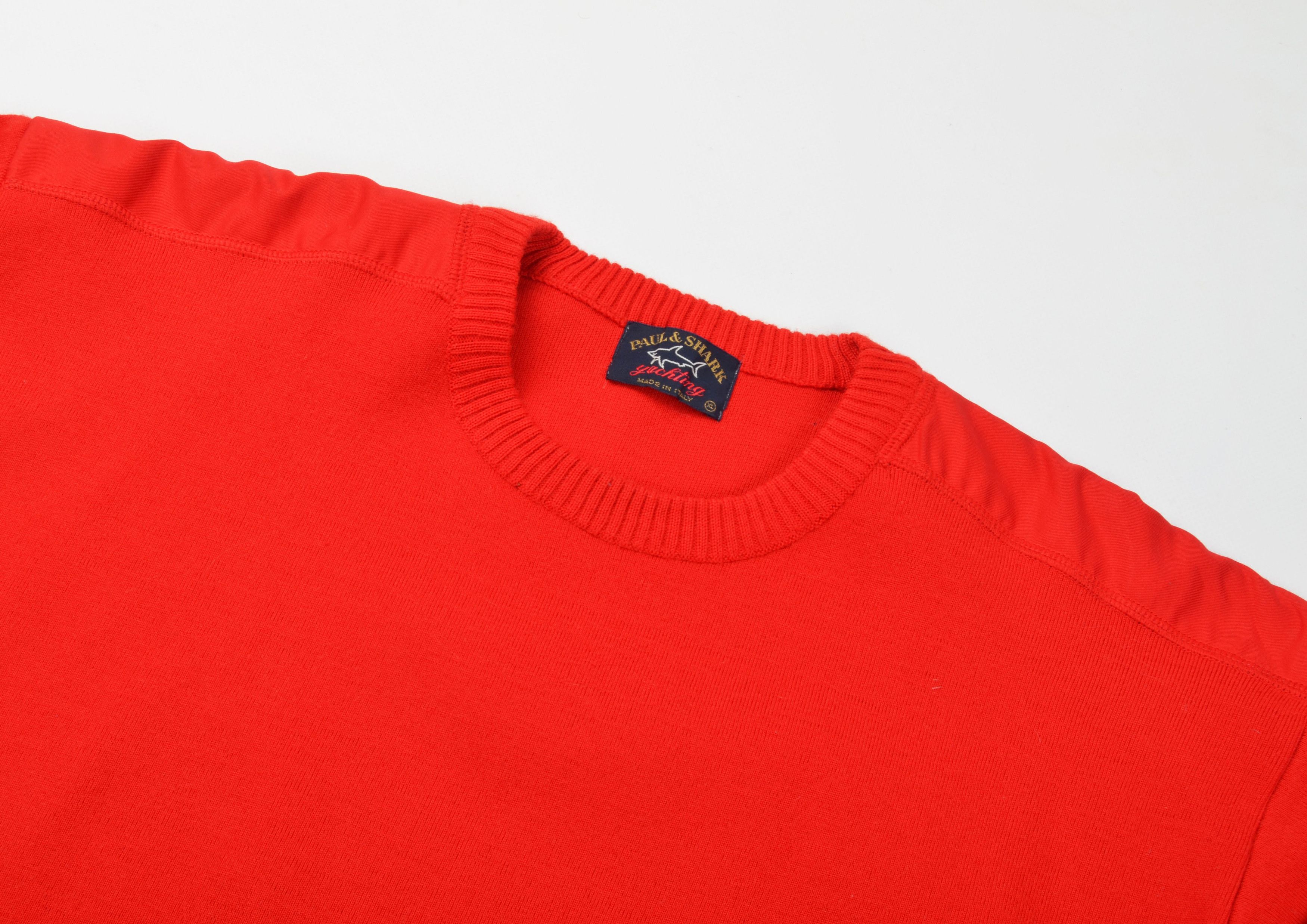 Paul & Shark Vintage Paul Shark 90's Red Heavy Wool Sweater Size US XL / EU 56 / 4 - 2 Thumbnail