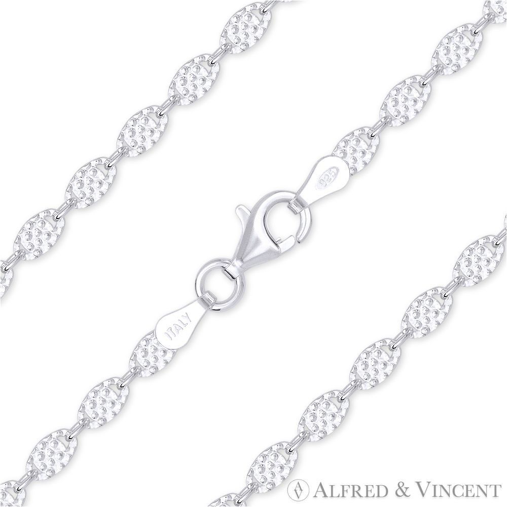 Other 3mm Cactus Link Textured Flat Link Chain Necklace Size ONE SIZE - 1 Thumbnail