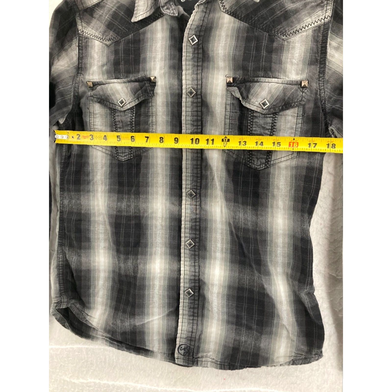 Vintage Moonshine Spirit Shirt Mens Small Brad Paisly Western Plaid Flannel Pearl Snap Size US S / EU 44-46 / 1 - 2 Thumbnail
