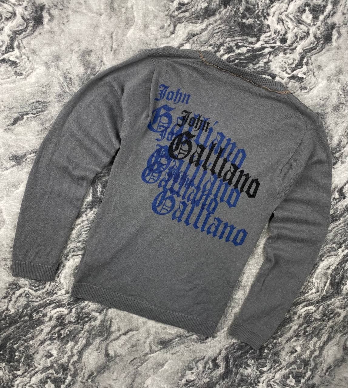 John Galliano John Galliano Cashmere Wool V-Neck Knit Sweater Big Logo Size US M / EU 48-50 / 2 - 9 Thumbnail
