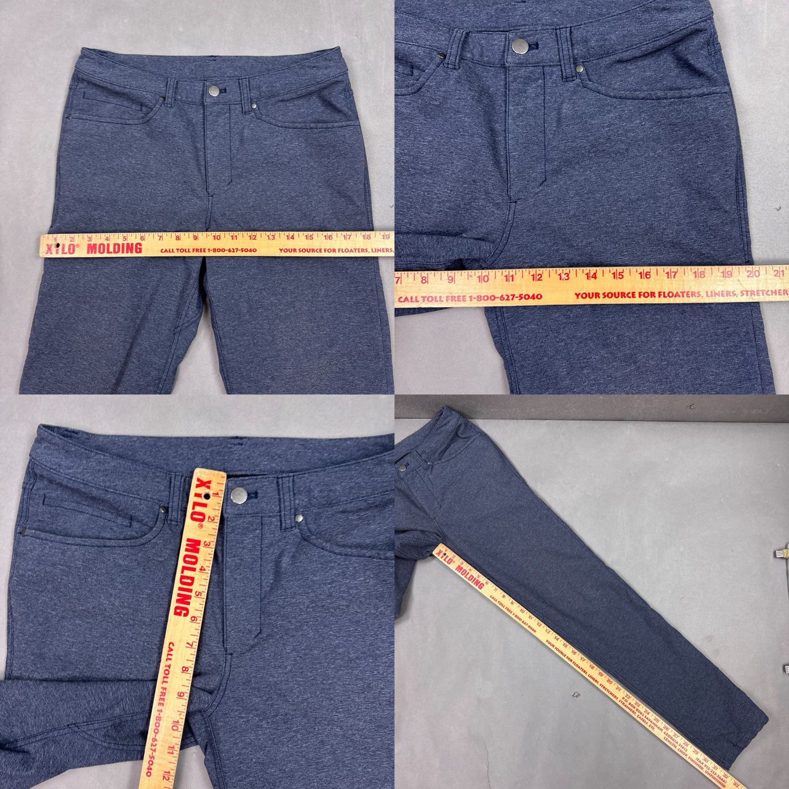 Lululemon Lululemon Mens Pants 30x32 Blue ABC Tech Canvas Heathered Slim Office Work Golf Size US 30 / EU 46 - 8 Thumbnail