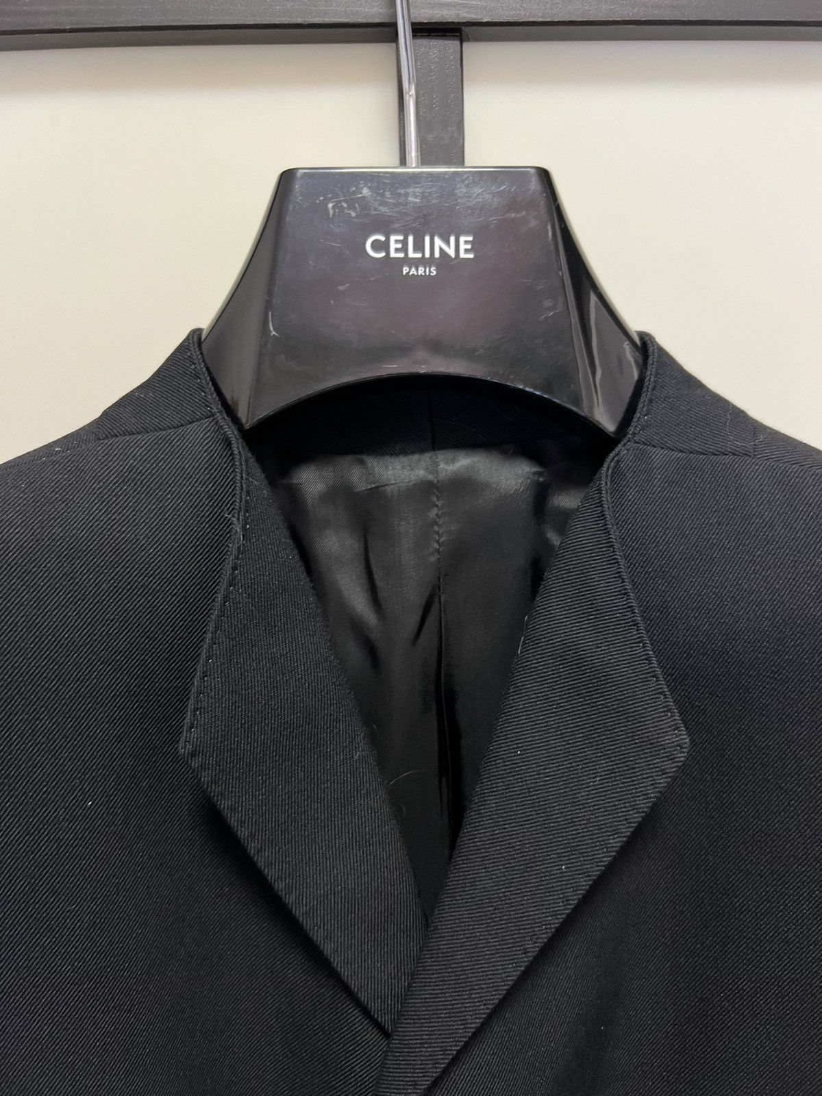 Celine RARE - FW24 Wing Collar Diagonal Wool Jacket 54 Size 54R - 7 Thumbnail