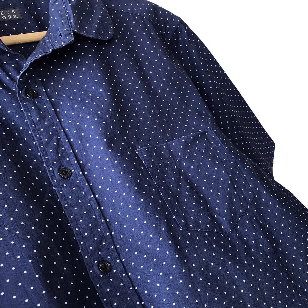 Barneys New York × Indigo Barneys New York Japanese Wabash Dot Indigo Shirt Size US XL / EU 56 / 4 - 6 Thumbnail
