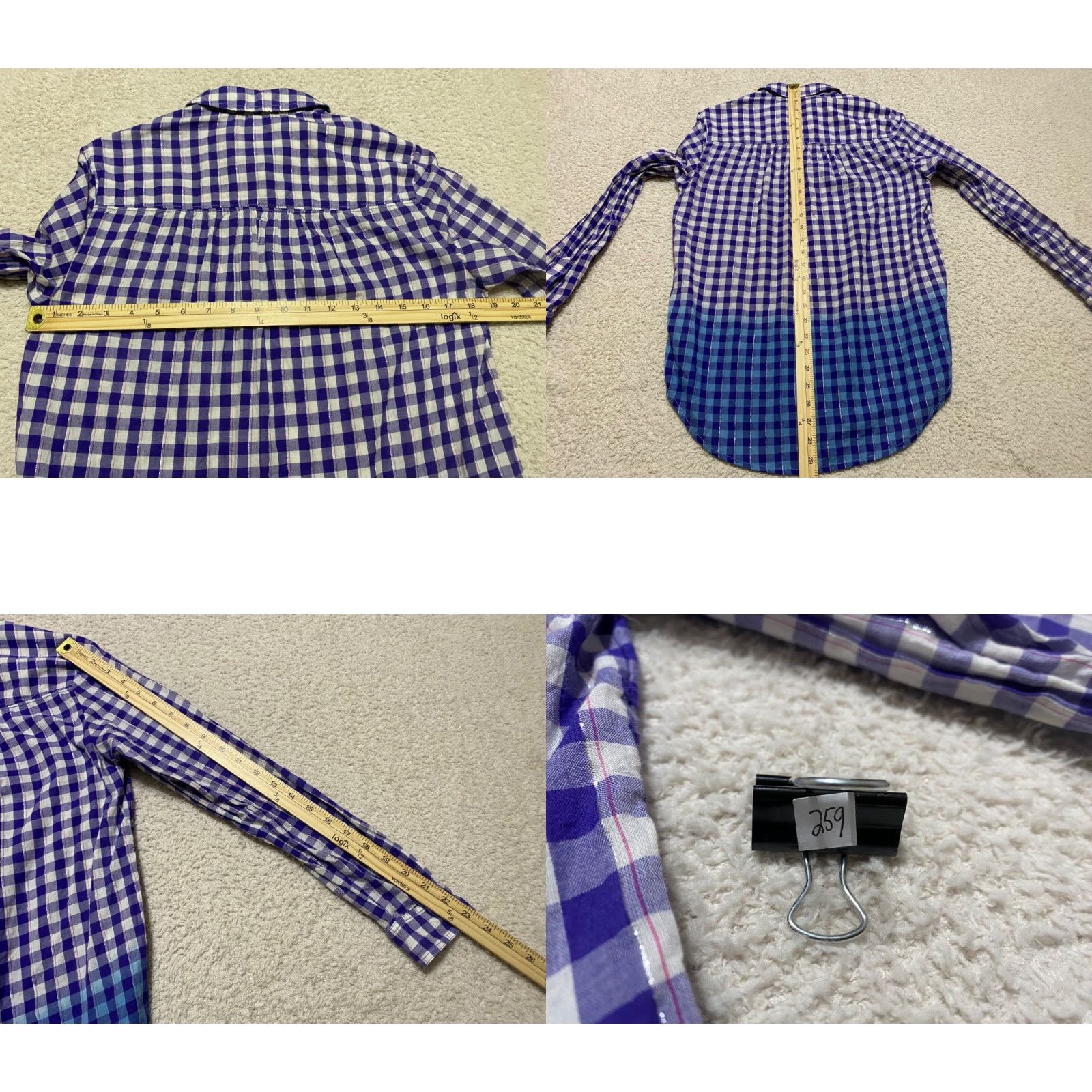 Vintage Pilcro Shirt Womens PS Button-Down Plaid Long Sleeve Cotton Blue Size S / US 4 / IT 40 - 8 Thumbnail