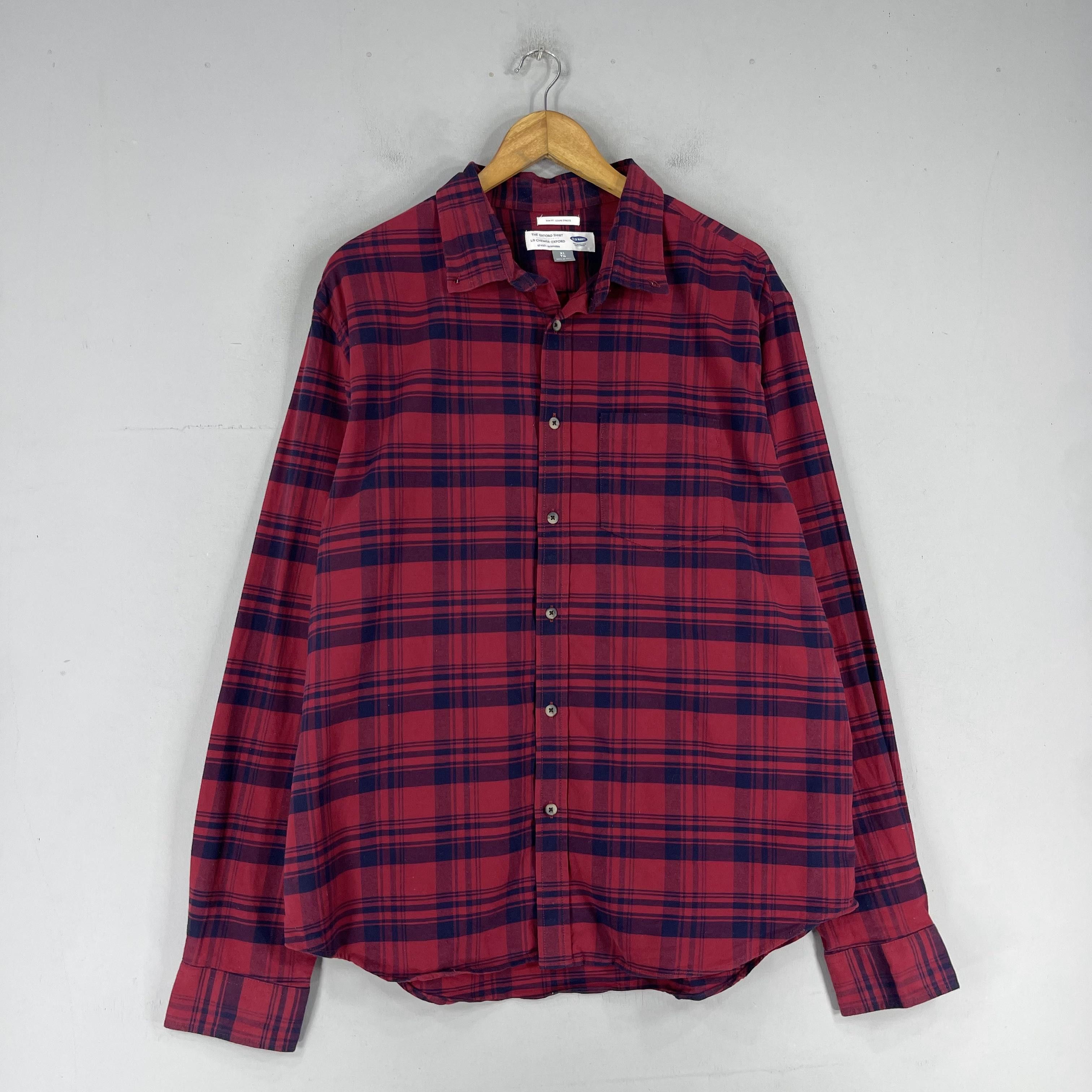 Flannel OLD NAVY Plaid Checkered Red/Blue Flannel Button Up Size US XL / EU 56 / 4 - 4 Thumbnail