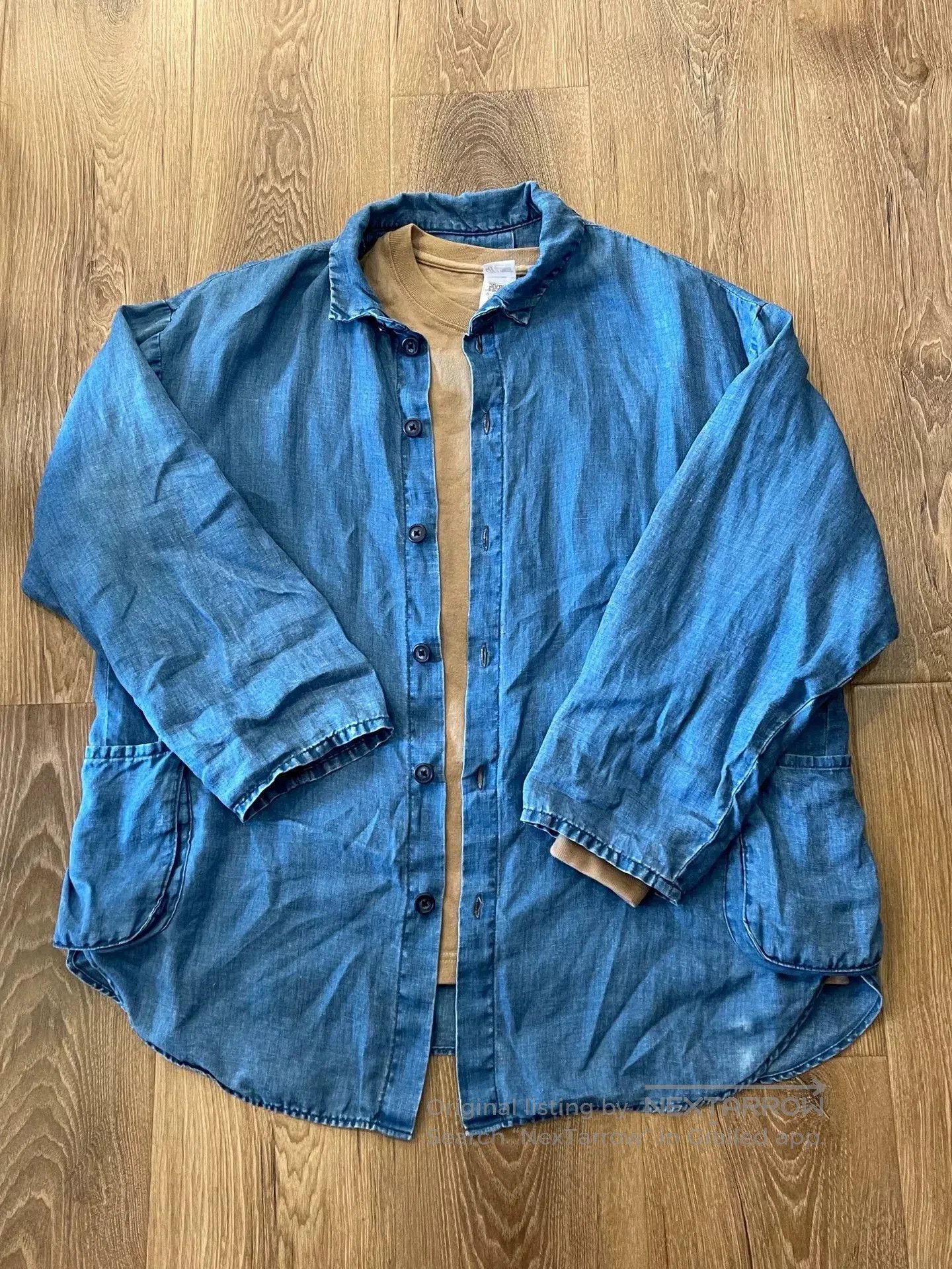 Porter Classic Porter Classic Indigo Linen Shirt. Size US M / EU 48-50 / 2 - 2 Thumbnail