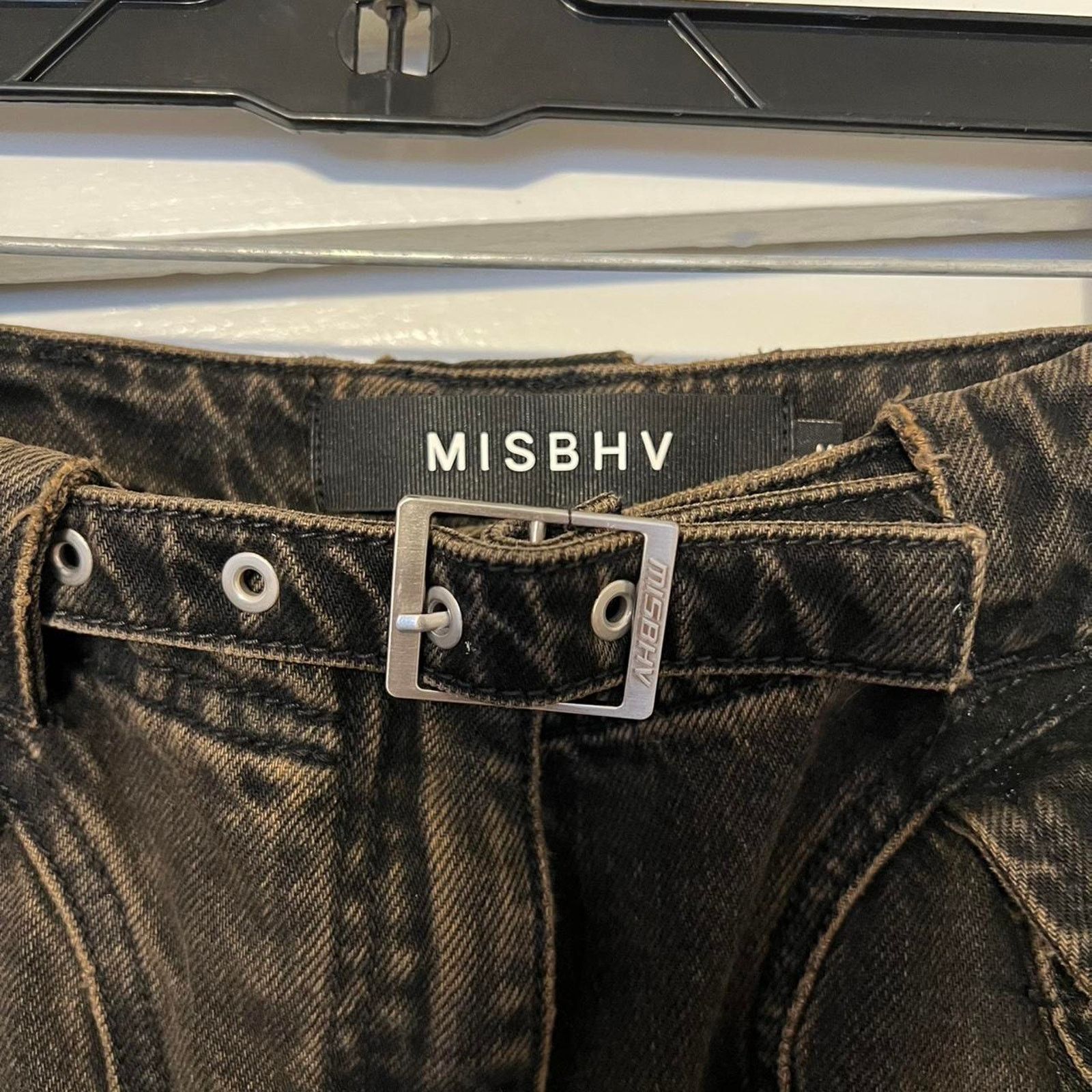 Misbhv MISBHV DENIM MAXI SKIRT - BROWN DISTRESSED Size 28" / US 6 / IT 42 - 8 Thumbnail