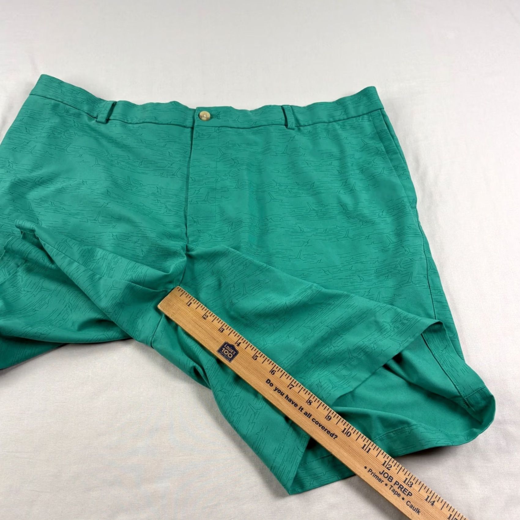 Peter Millar Peter Millar Shorts Mens 40 Green Chino Salem Performance Golf Stretch Regular Flat Front Logo Shortlists Mens Clothing Size US 40 / EU 56 - 7 Thumbnail