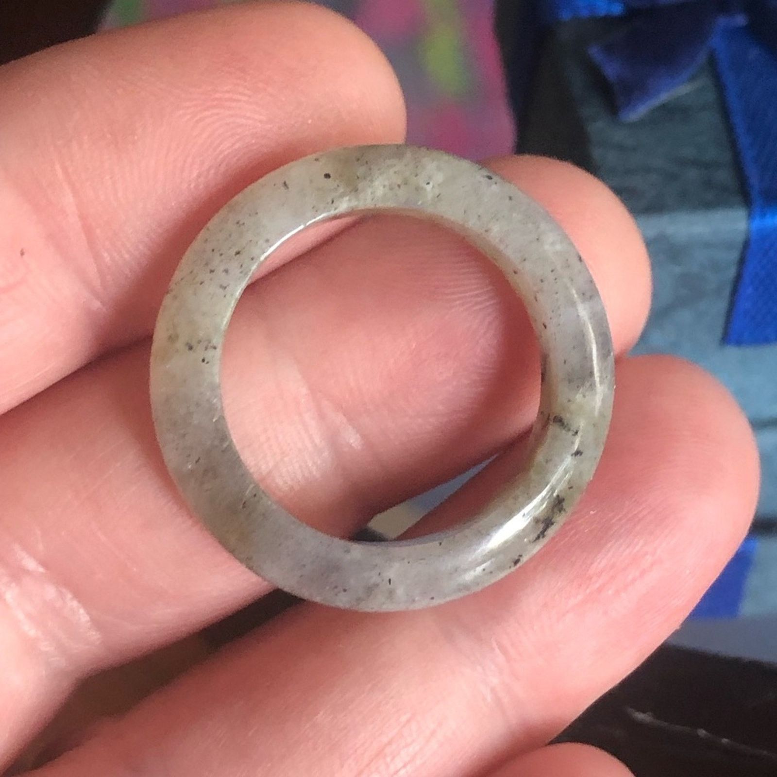 Handmade Handcrafted genuine labradorite stone band ring 9 Size ONE SIZE - 5 Thumbnail