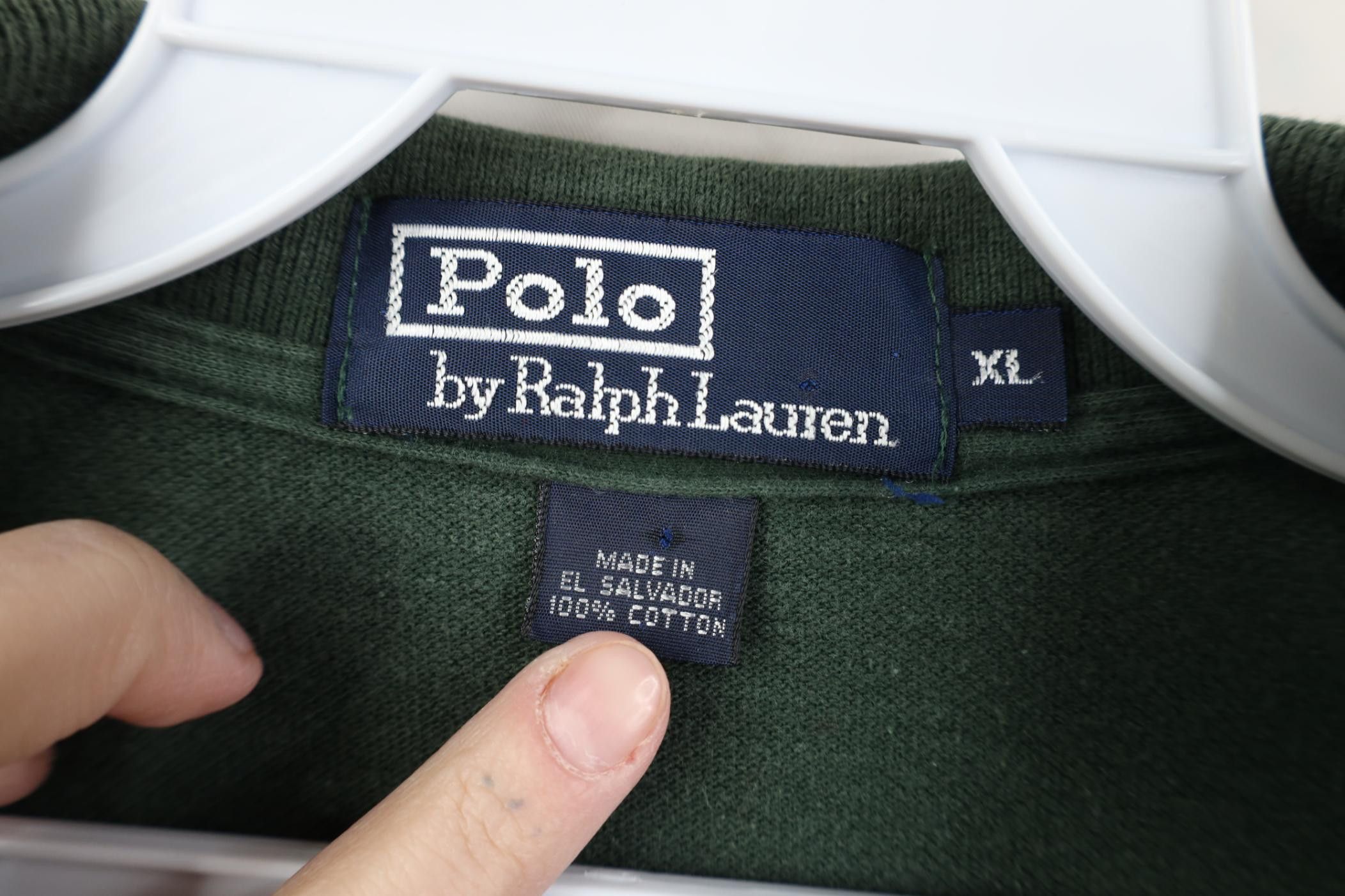 Polo Ralph Lauren Vintage 90s Ralph Lauren Pique Cotton Golf Polo Shirt Green Size US XL / EU 56 / 4 - 7 Thumbnail