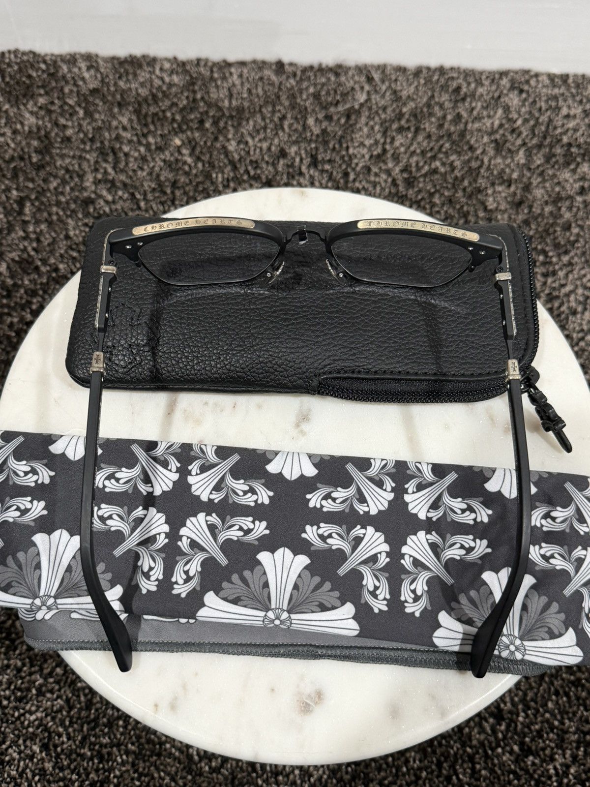Chrome Hearts Chrome Hearts Vertical Smile II Black/Silver Glasses Size ONE SIZE - 6 Thumbnail
