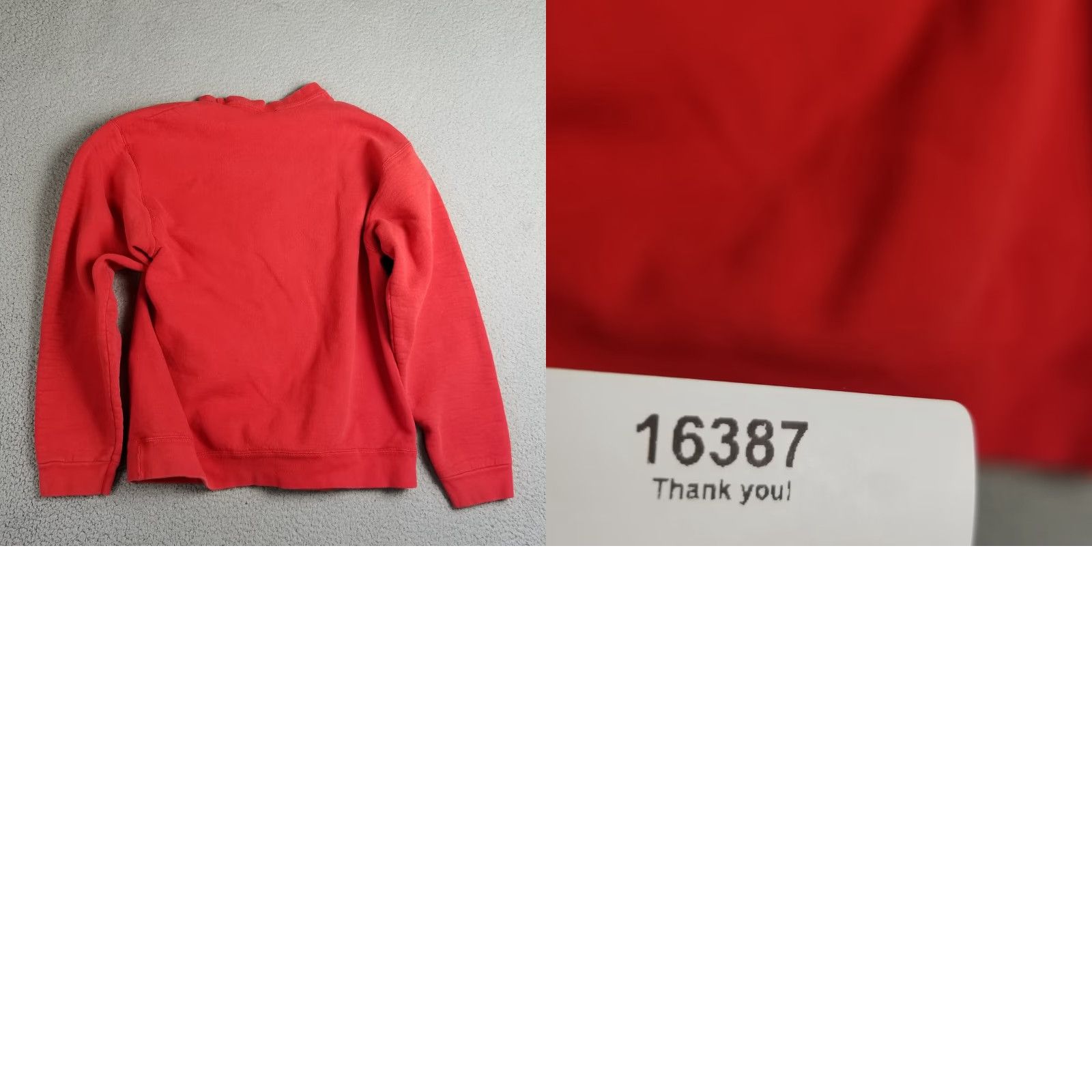 Hanes VINTAGE Hanes Crewneck Sweatshirt Shirt Men L Red USA 90s Retro Patriotic Long Sleeve Cotton Engineered Knit Embroidered Hip Hop Hippie Style Mens Size US L / EU 52-54 / 3 - 8 Thumbnail