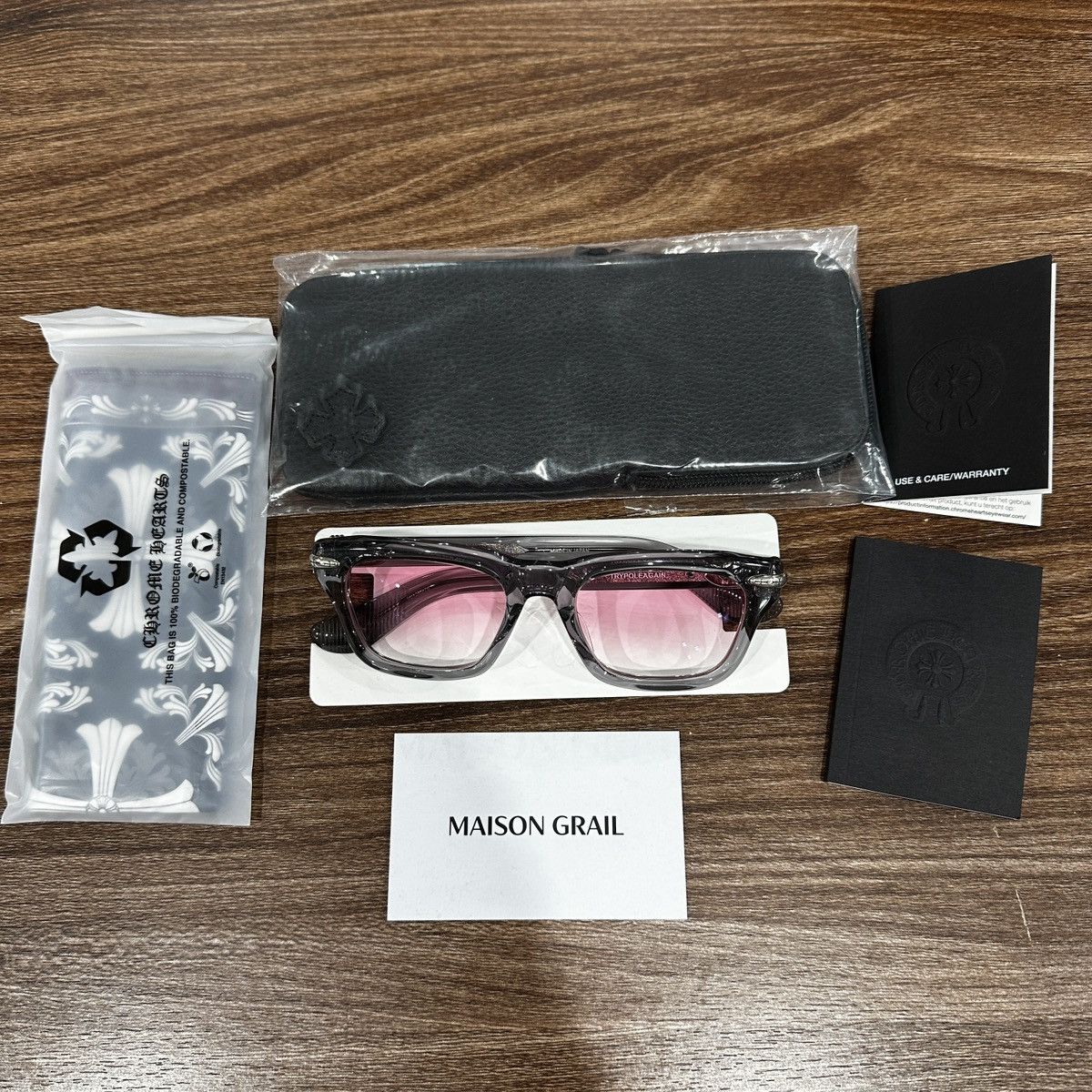 Chrome Hearts CHROME HEARTS TRYPOLEAGAIN SUNGLASSES Size ONE SIZE - 1 Thumbnail