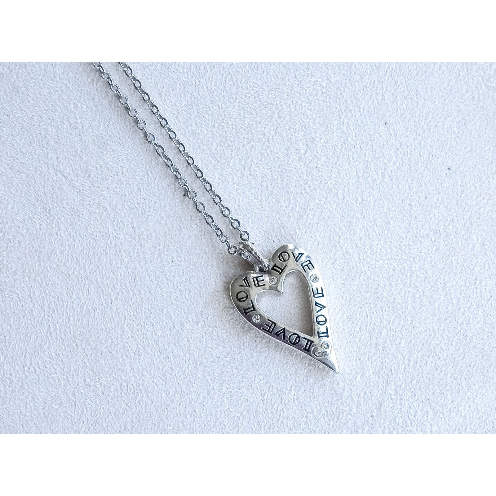 Brighton Brighton Bella Mia Reversible Heart Pendant Necklace Pave Size ONE SIZE - 4 Thumbnail