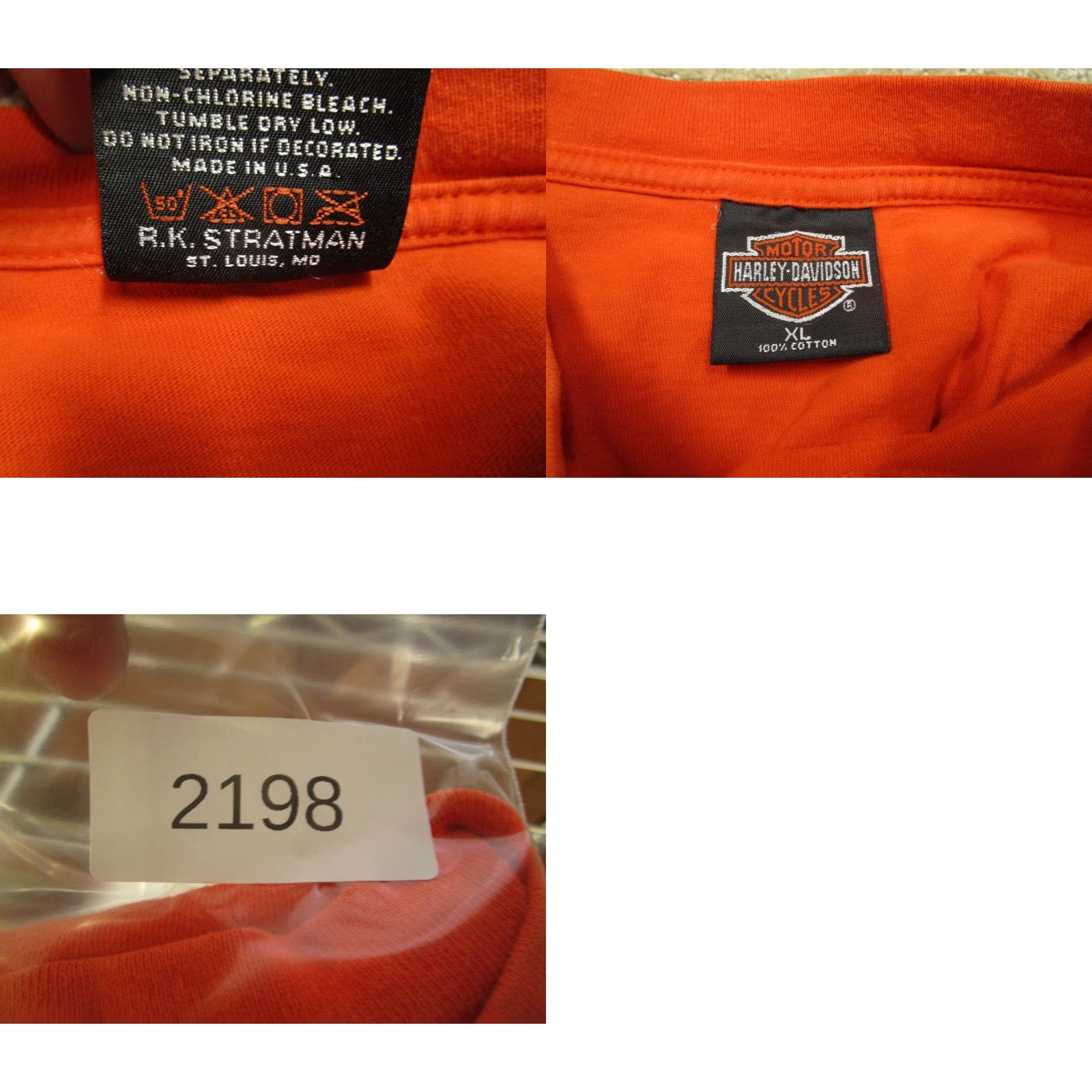 Harley Davidson Harley-Davidson Shirt Mens XL Orange Roswell New Mexico UFO Biker Graphic Tee Size US XL / EU 56 / 4 - 8 Thumbnail