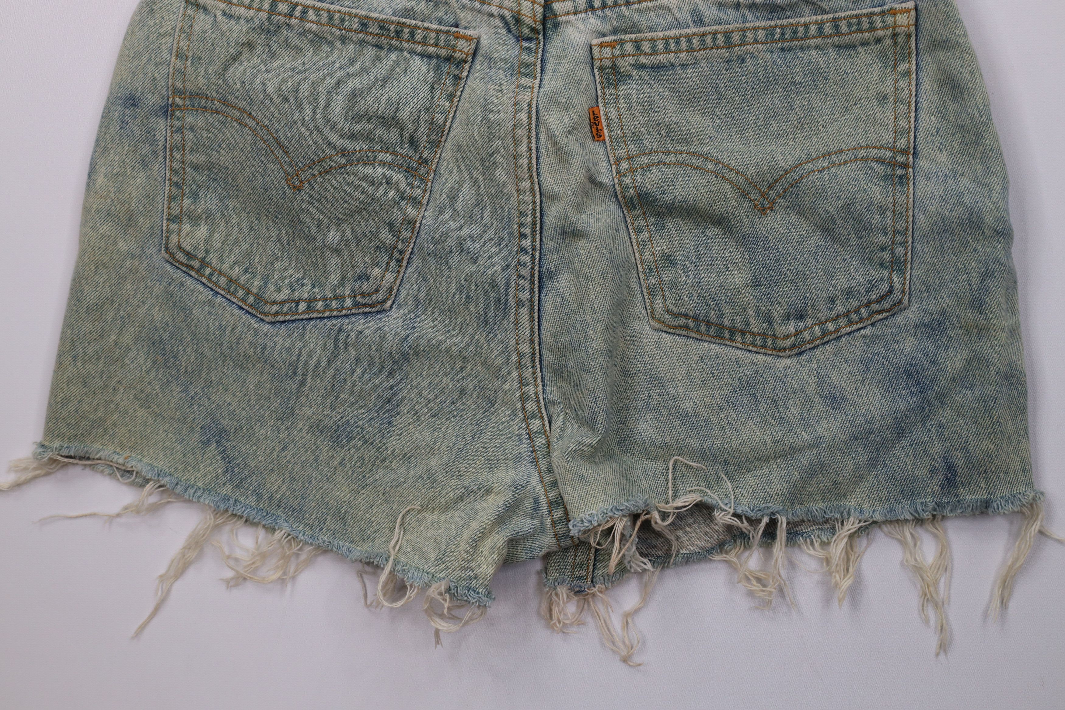 Levi's Vintage 90s Levis 921 Orange Tab Off Denim Shorts Jorts USA Size 34" / US 12 / IT 48 - 14 Thumbnail