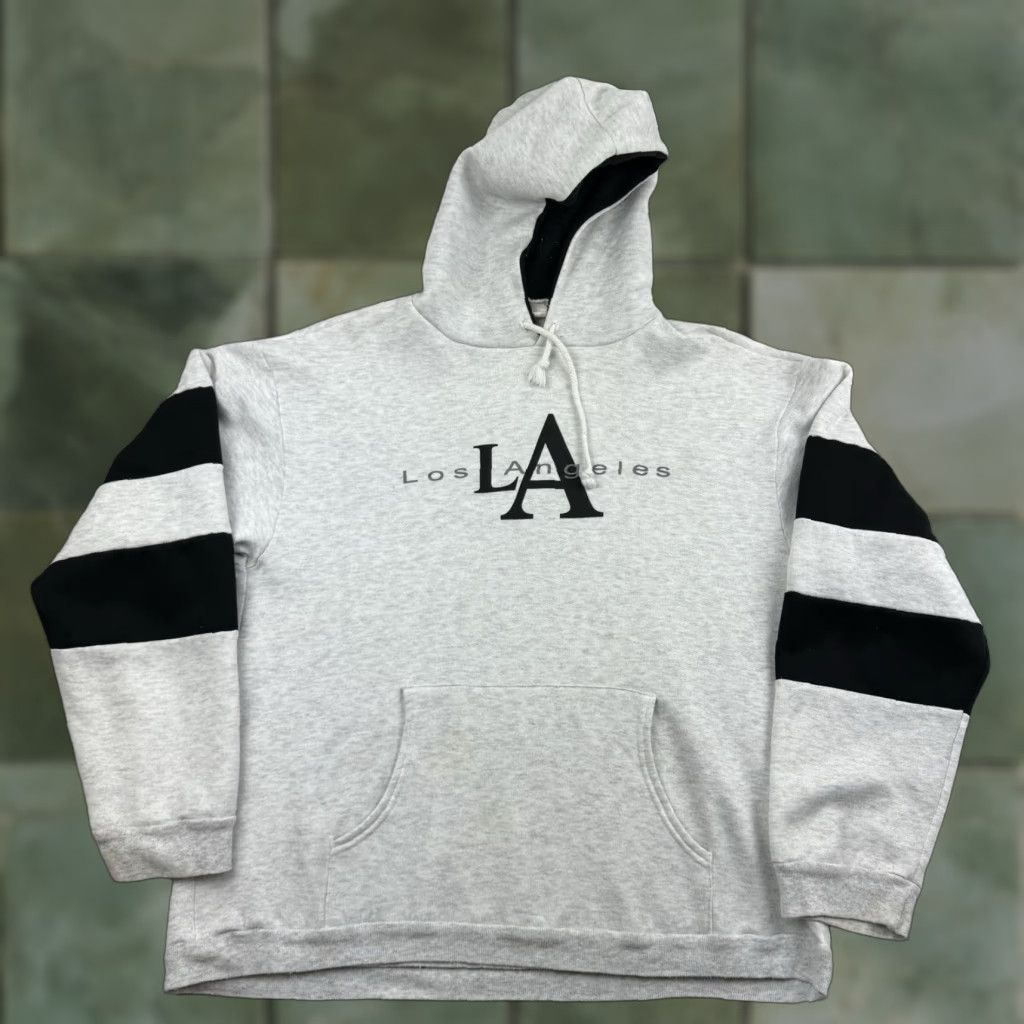 Spell VINTAGE Los Angeles Hoodie Adult XL Gray 90s Sweatshirt USA California Mens Size US XL / EU 56 / 4 - 1 Thumbnail