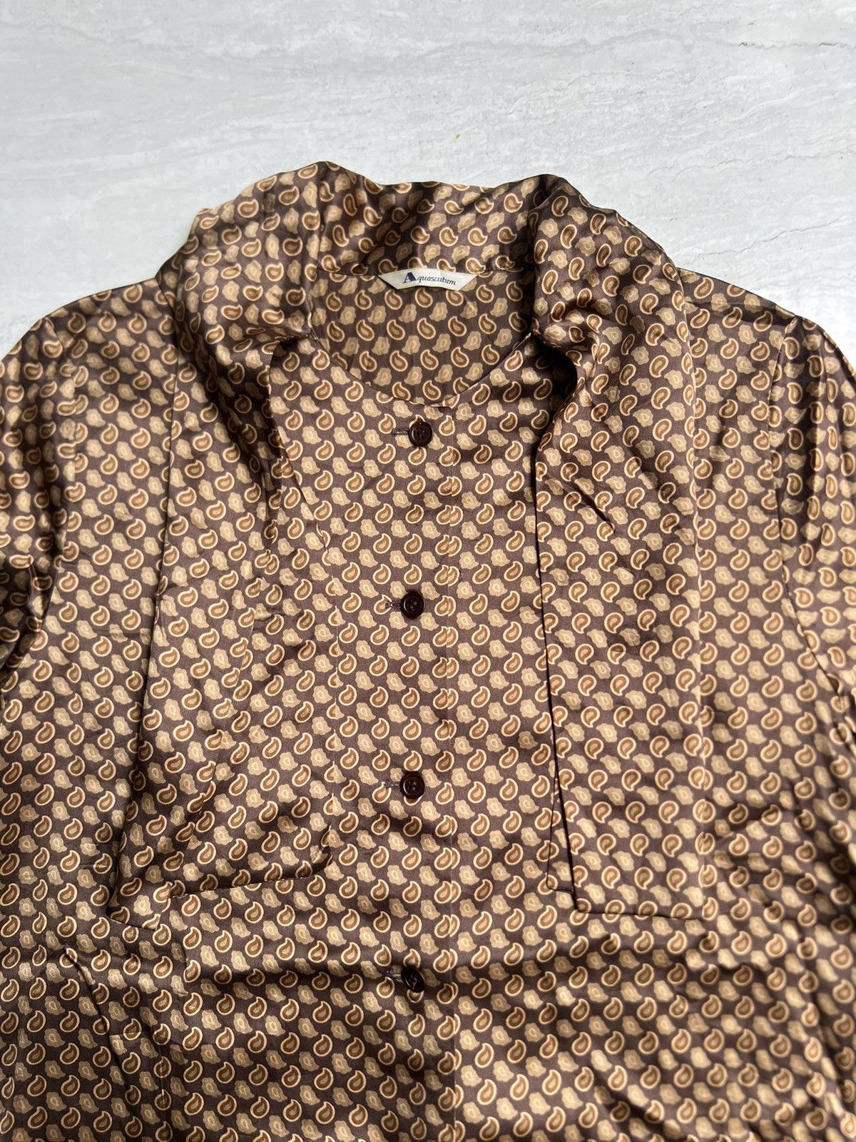Aquascutum AQUASCUTUM Brown Motive Blouse Size US S / EU 44-46 / 1 - 8 Thumbnail