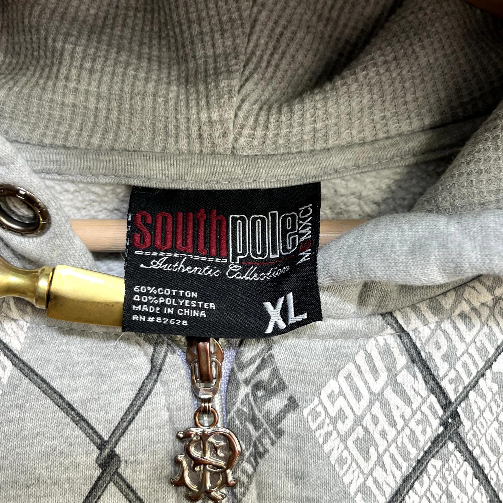 Southpole × Vintage Vintage Y2K South Pole Zip Up Hoodie XL Wire Fencing Print Size US 36 / EU 52 - 10 Thumbnail