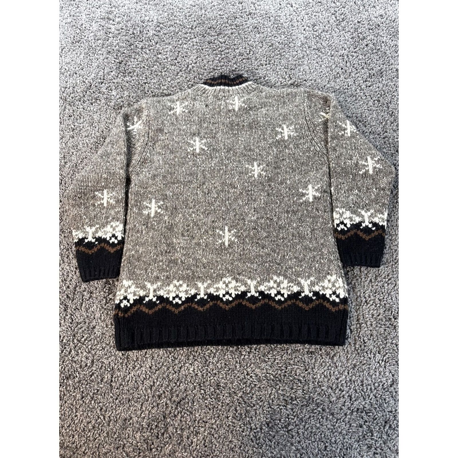Talbots VINTAGE Talbots Wool Silk Pullover Sweater Saint Bernard Dog Heavyweight Crew Neck Women Small Gray Christmas Winter Knit Size S / US 4 / IT 40 - 6 Thumbnail