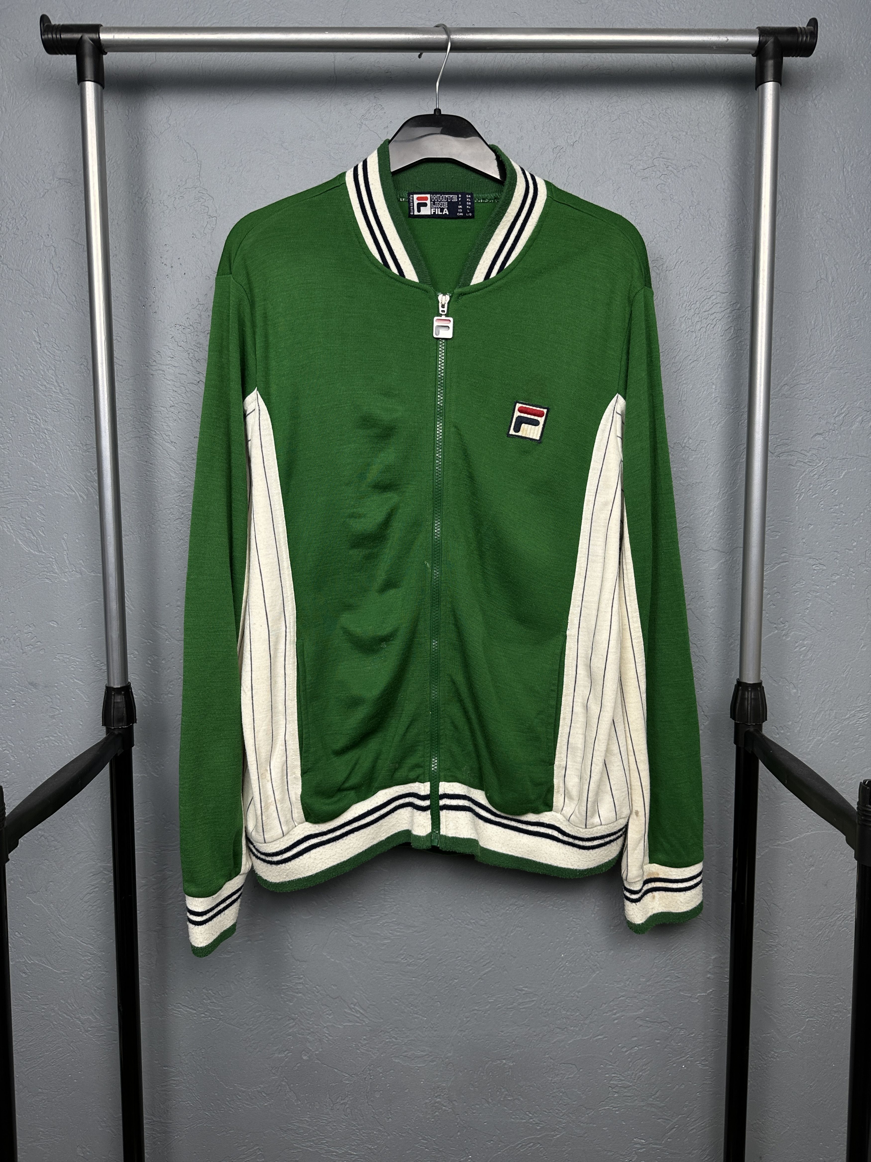 Fila Fila White Line Vintage Mens Wool Track Top Jacket Size US XL / EU 56 / 4 - 1 Thumbnail